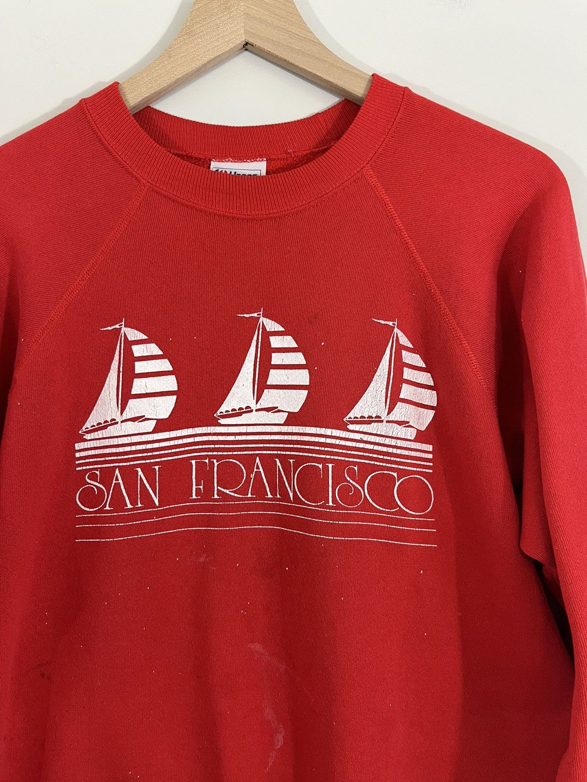 Vintage Thrashed Paint Stain San Francisco Distressed Cali Crewneck Size US L / EU 52-54 / 3 - 2 Thumbnail