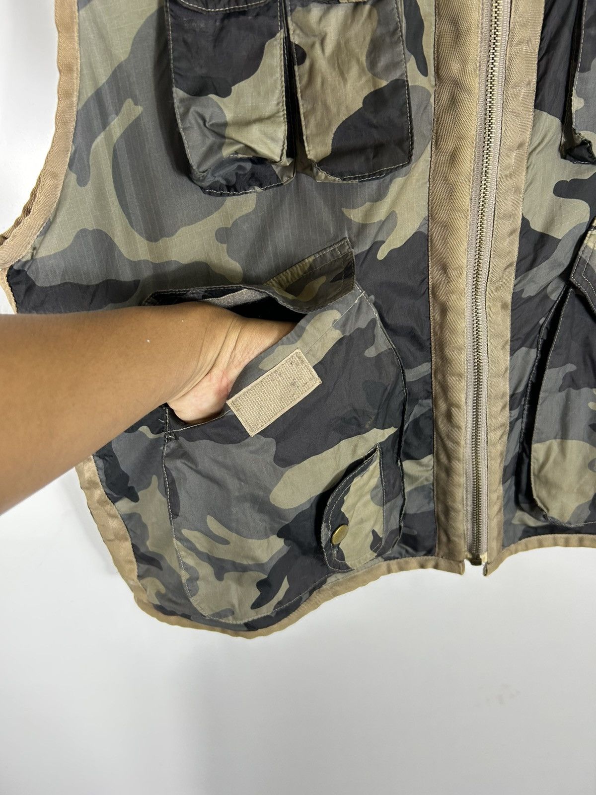 Vintage ⚡️Vintage Even River Fleece Camo Multi Pocket Vest Size US L / EU 52-54 / 3 - 7 Thumbnail