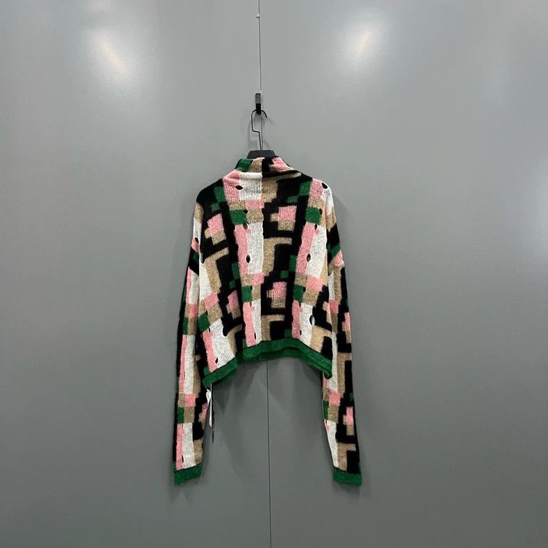 Loewe LOEWE Color-Blocked Geometric Knit Sweater Size S / US 4 / IT 40 - 3 Thumbnail