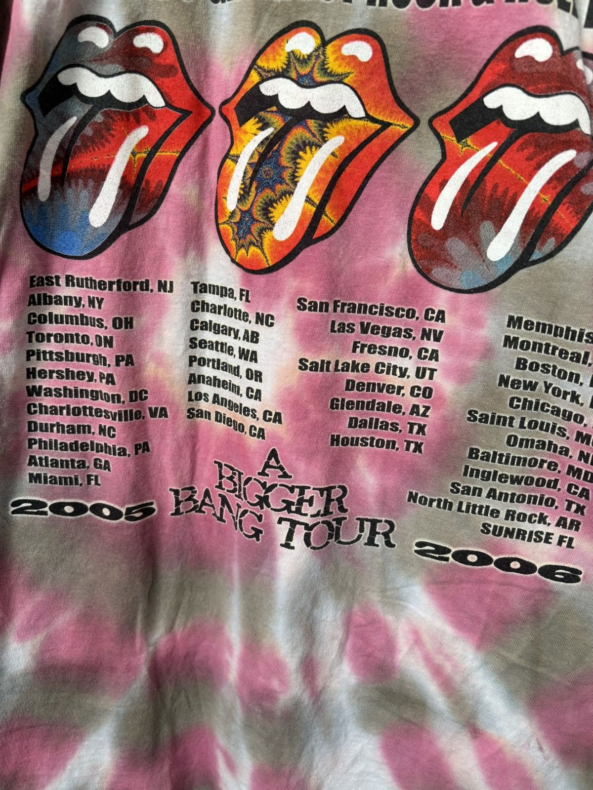 The Rolling Stones Vintage 2005-06 Rolling Stones A Bigger Bang Tour Shirt Size US L / EU 52-54 / 3 - 10 Thumbnail