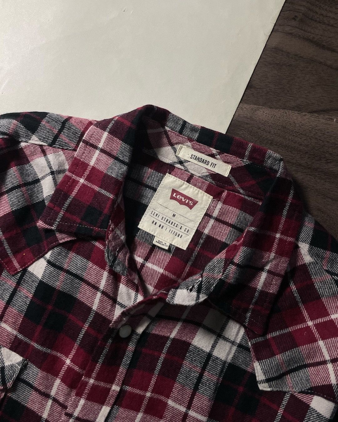 Levi's Flannel Shirt Western Double Pocket LEVIS Size M fit XL Size US M / EU 48-50 / 2 - 5 Thumbnail
