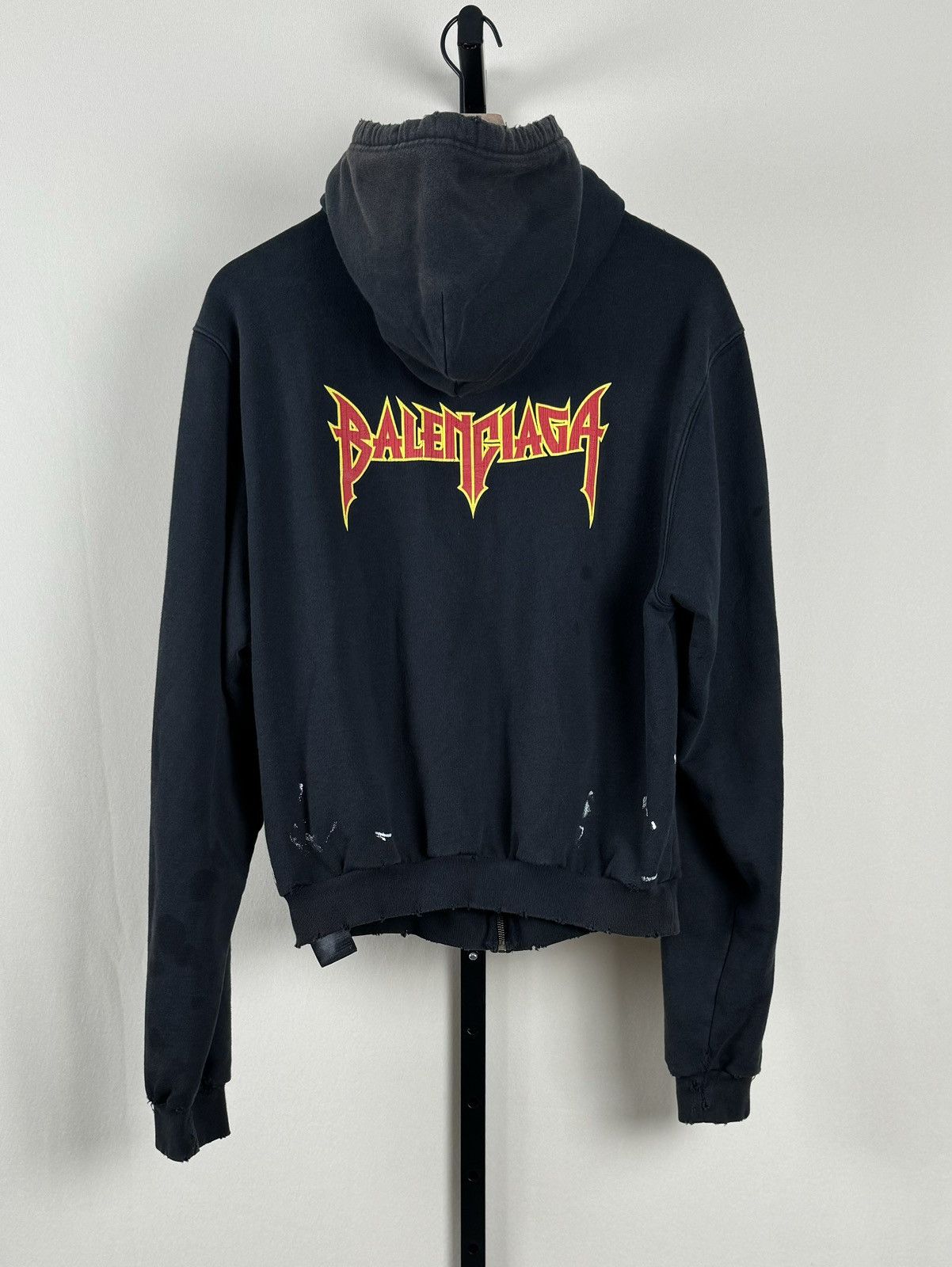 Balenciaga Balenciaga Metal Logo Zip Up Hoodie | Grailed