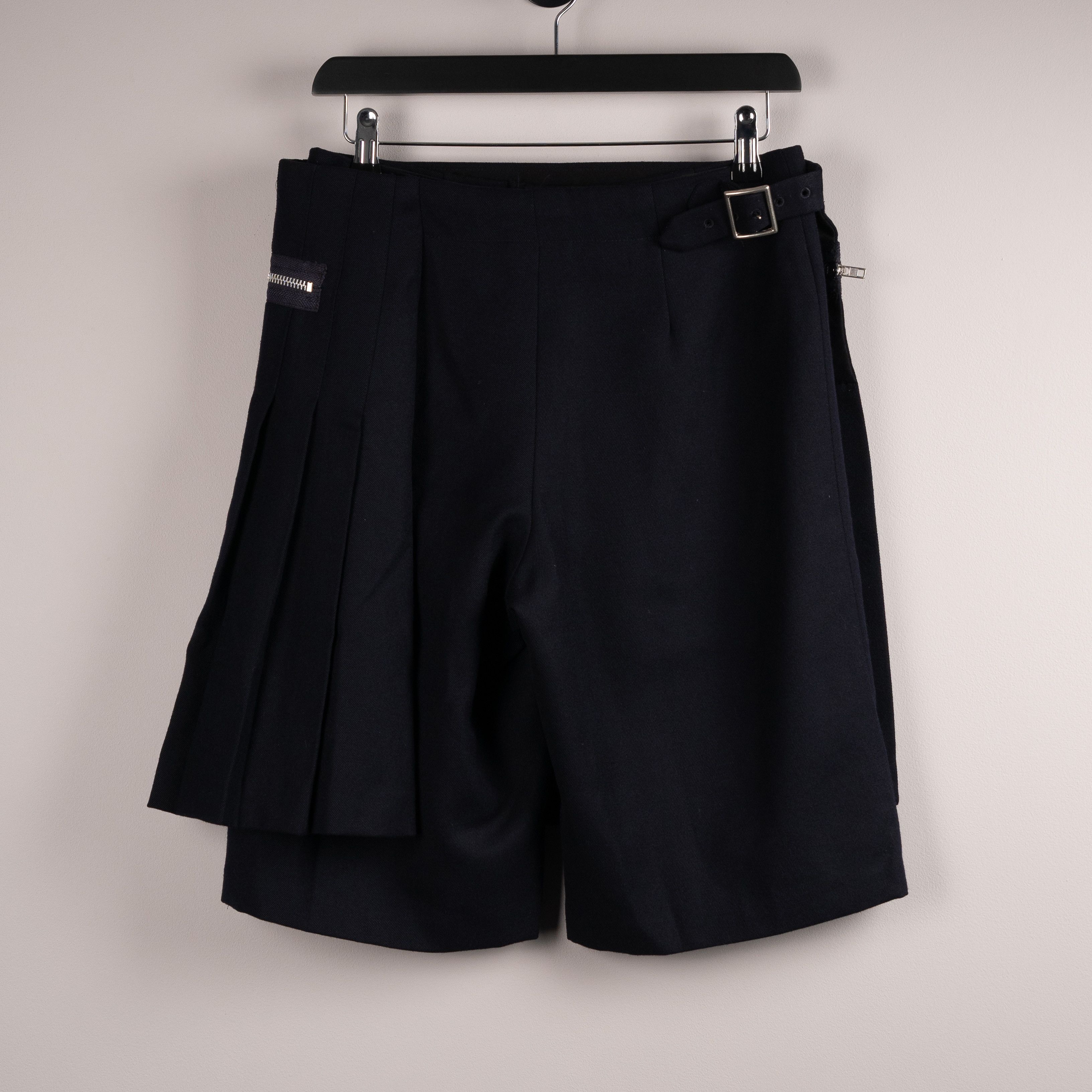 Comme des Garcons Comme Des Garçons Zip Wrap Shorts Navy Size 27" / US 4 / IT 40 - 2 Thumbnail