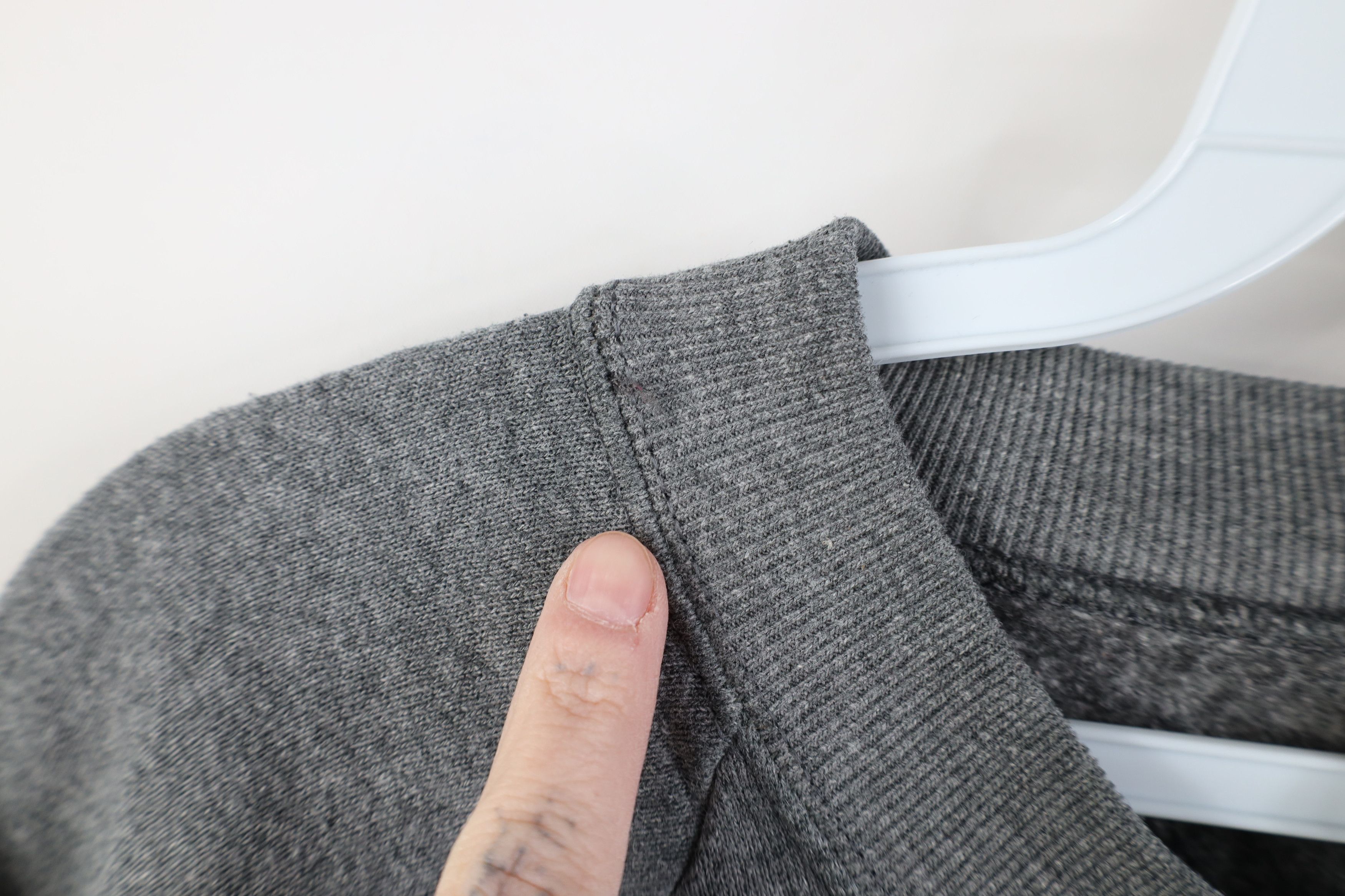 Vintage Vintage 90s Streetwear Blank Crewneck Sweatshirt Gray USA Size 3XL / US 20-22 - 7 Thumbnail