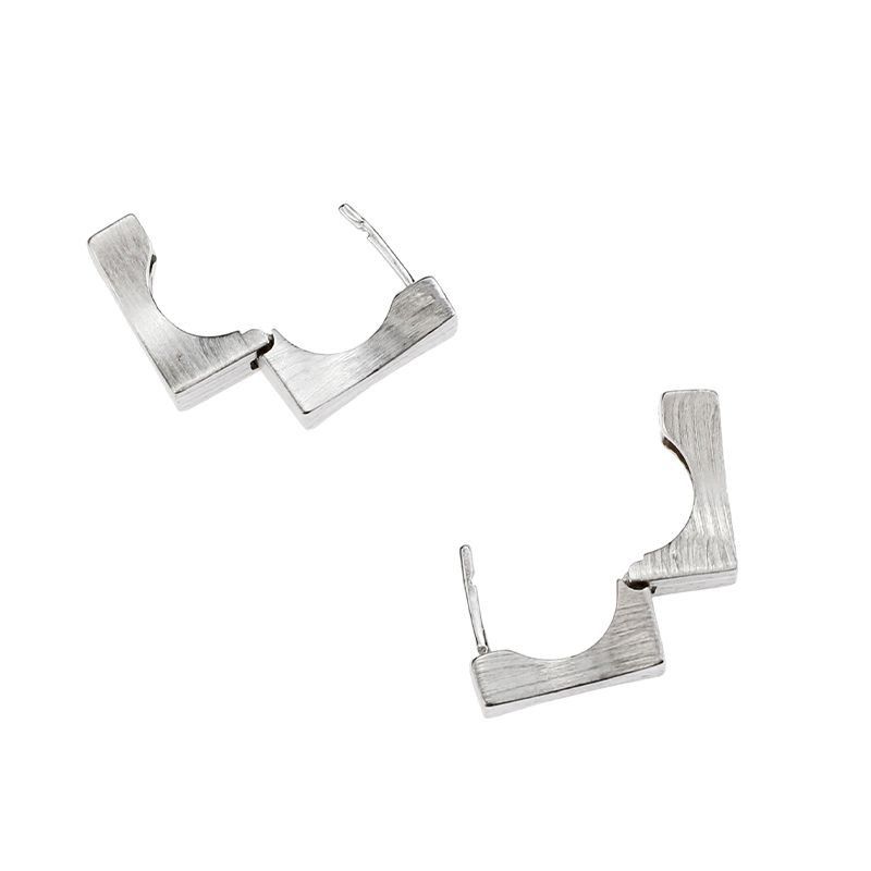 Jewelry Hip-hop Earrings One Pairs Chrome Jewelry Size ONE SIZE - 3 Thumbnail