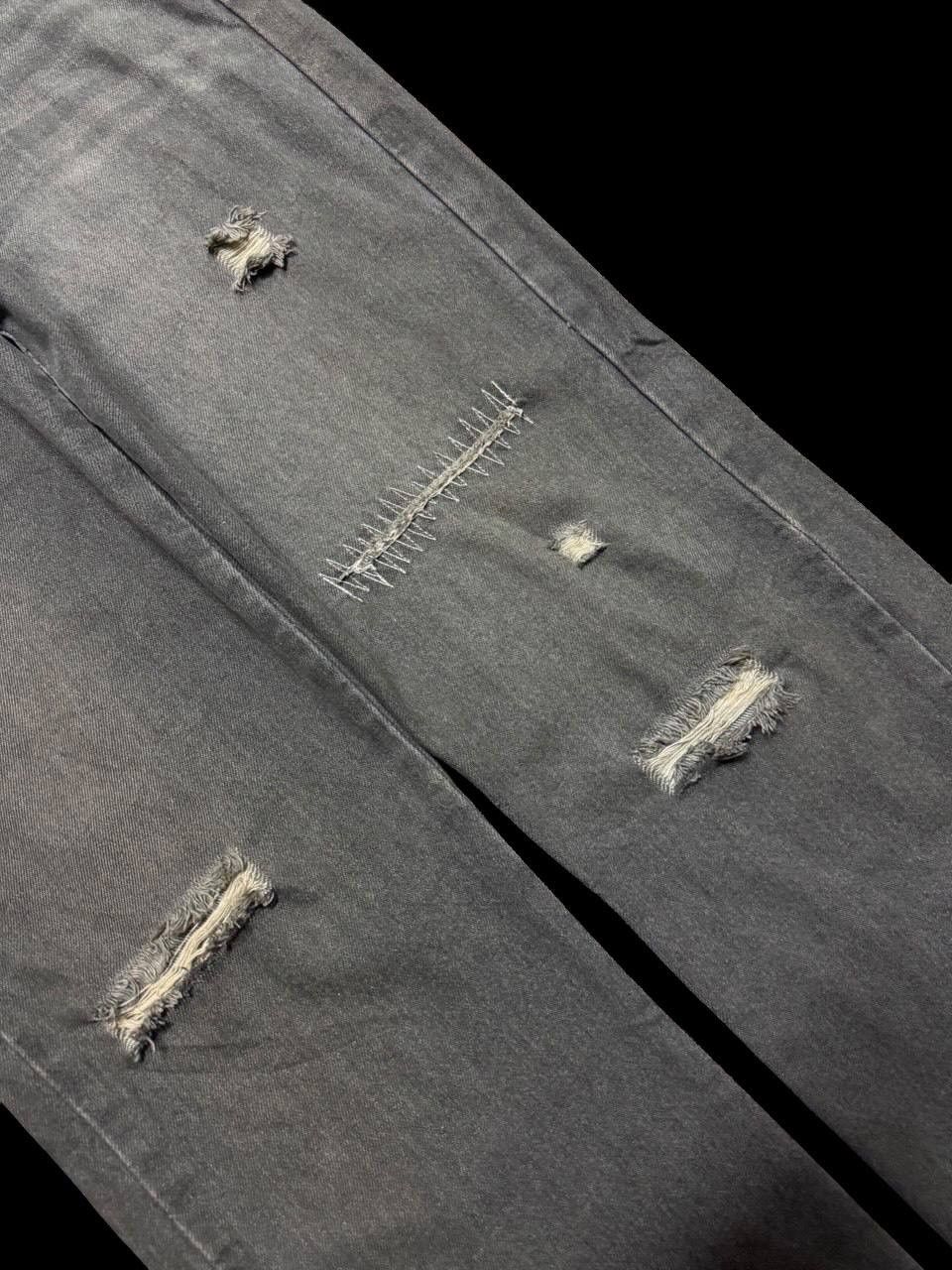 Designer SICK Men's Melrose Mudwash Grunge Distressed Ripped Jeans Size US 30 / EU 46 - 9 Thumbnail