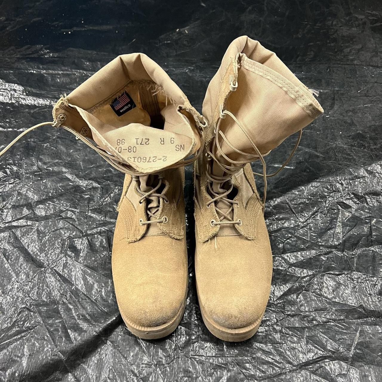 Canvas Brown 'CANVAS' Military Boots. Size US 9 / EU 42 - 3 Thumbnail