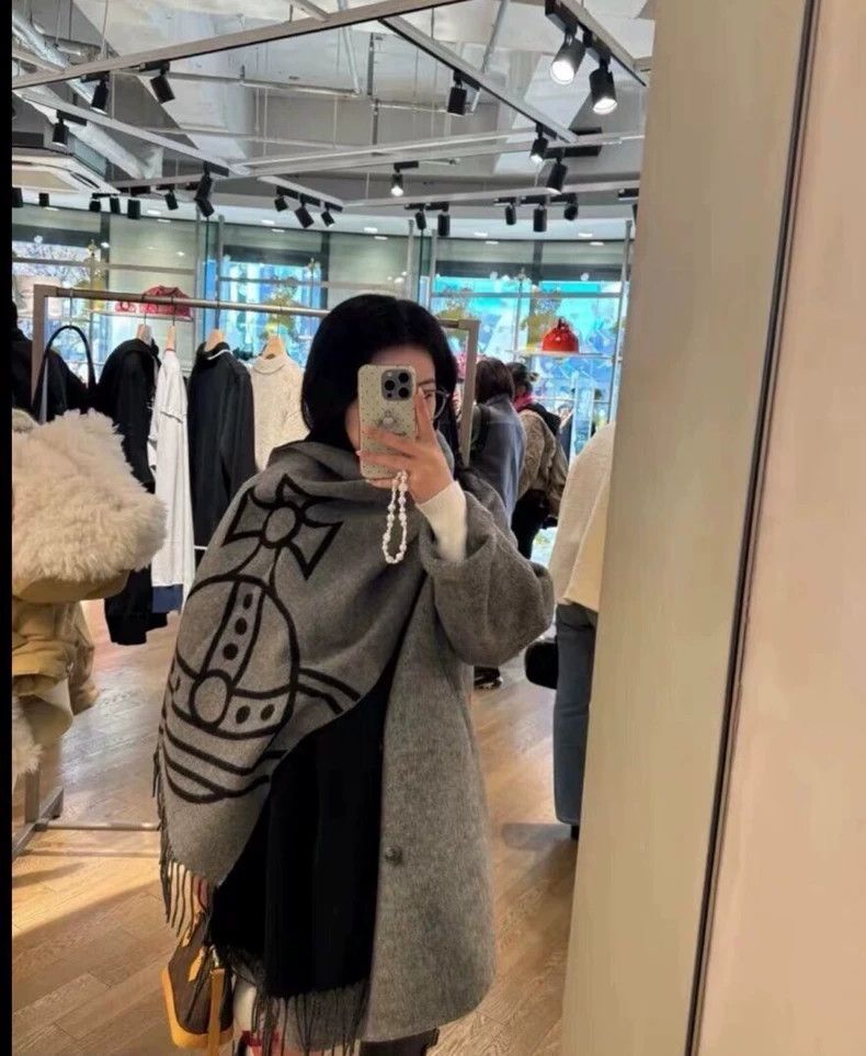 Vivienne Westwood Vivienne Westwood size50*200cm Double front large logo pure Size ONE SIZE - 6 Thumbnail