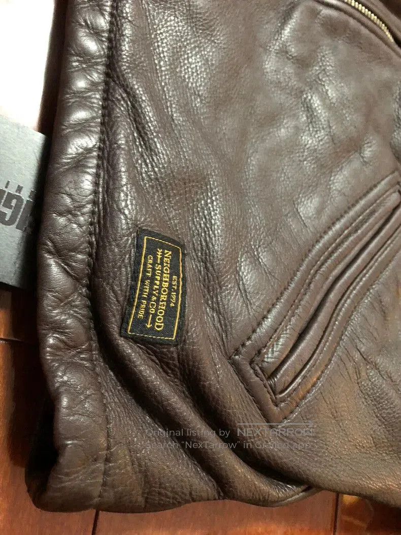 Neighborhood Neighborhood Nevada Brown Leather Jacket. Size US S / EU 44-46 / 1 - 5 Thumbnail