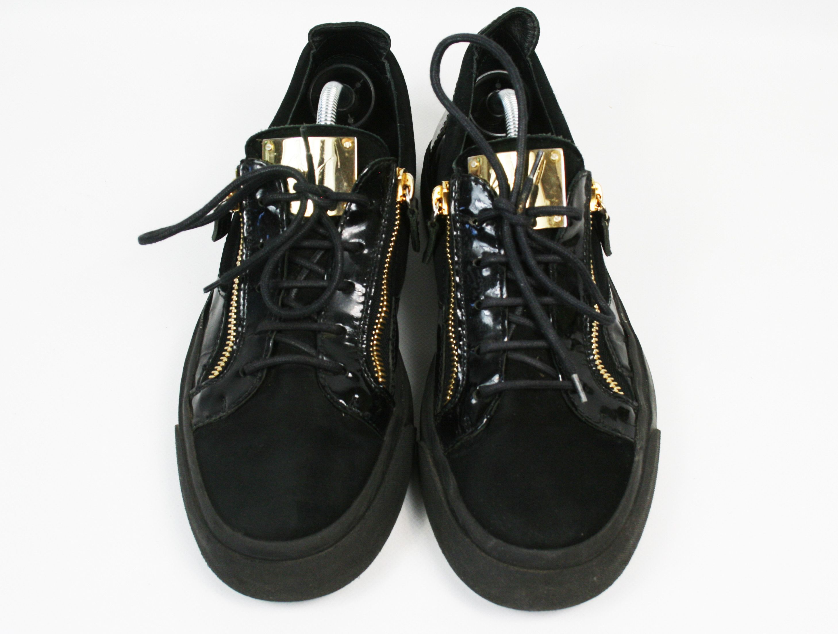 Giuseppe Zanotti May London Zippers Suede Leather Low Sneakers Size US 11 / EU 44 - 5 Thumbnail
