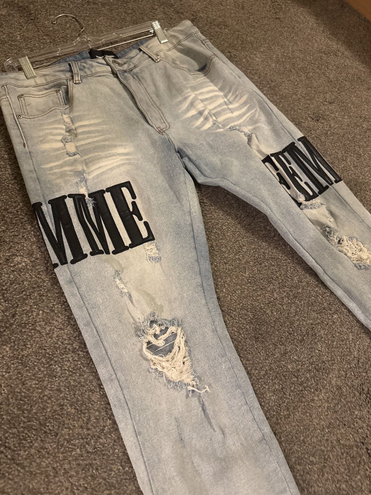 Homme + Femme La Homme Femme Varsity Patch Skinny Jeans Size US 34 / EU 50 - 3 Thumbnail
