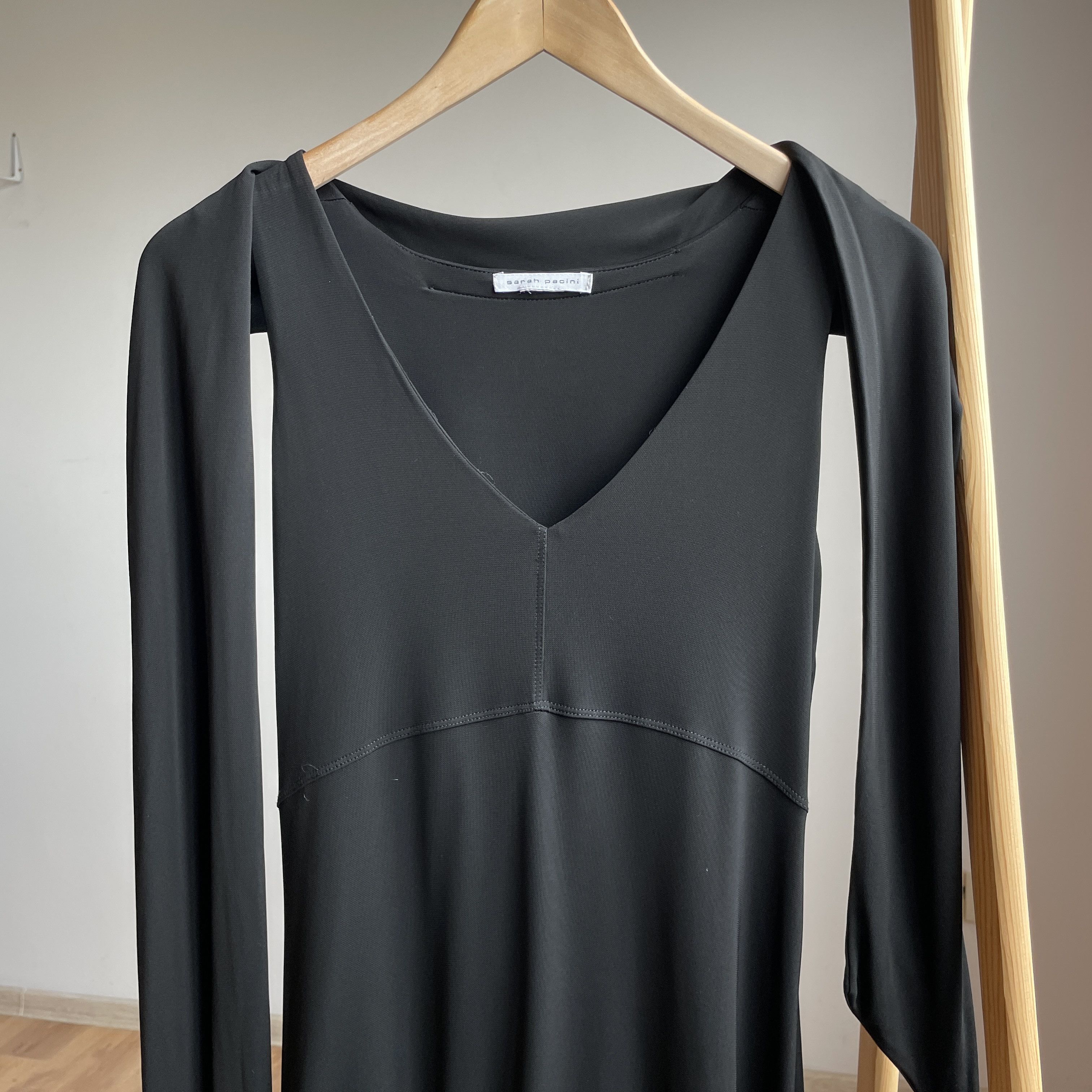 Sarah Pacini Sarah Pacini Scarf Neck Rounded Hem Midi Tank Dress Size M / US 6-8 / IT 42-44 - 6 Thumbnail