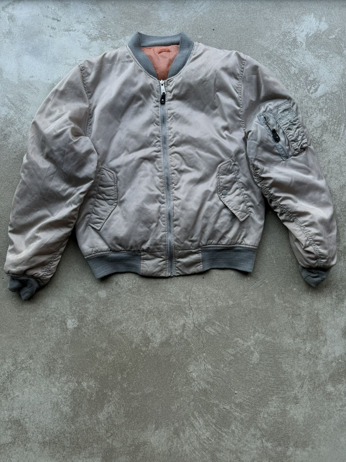 Men’s Ba-tsu 1980s reversible black nylon MA-1 bomber jacket