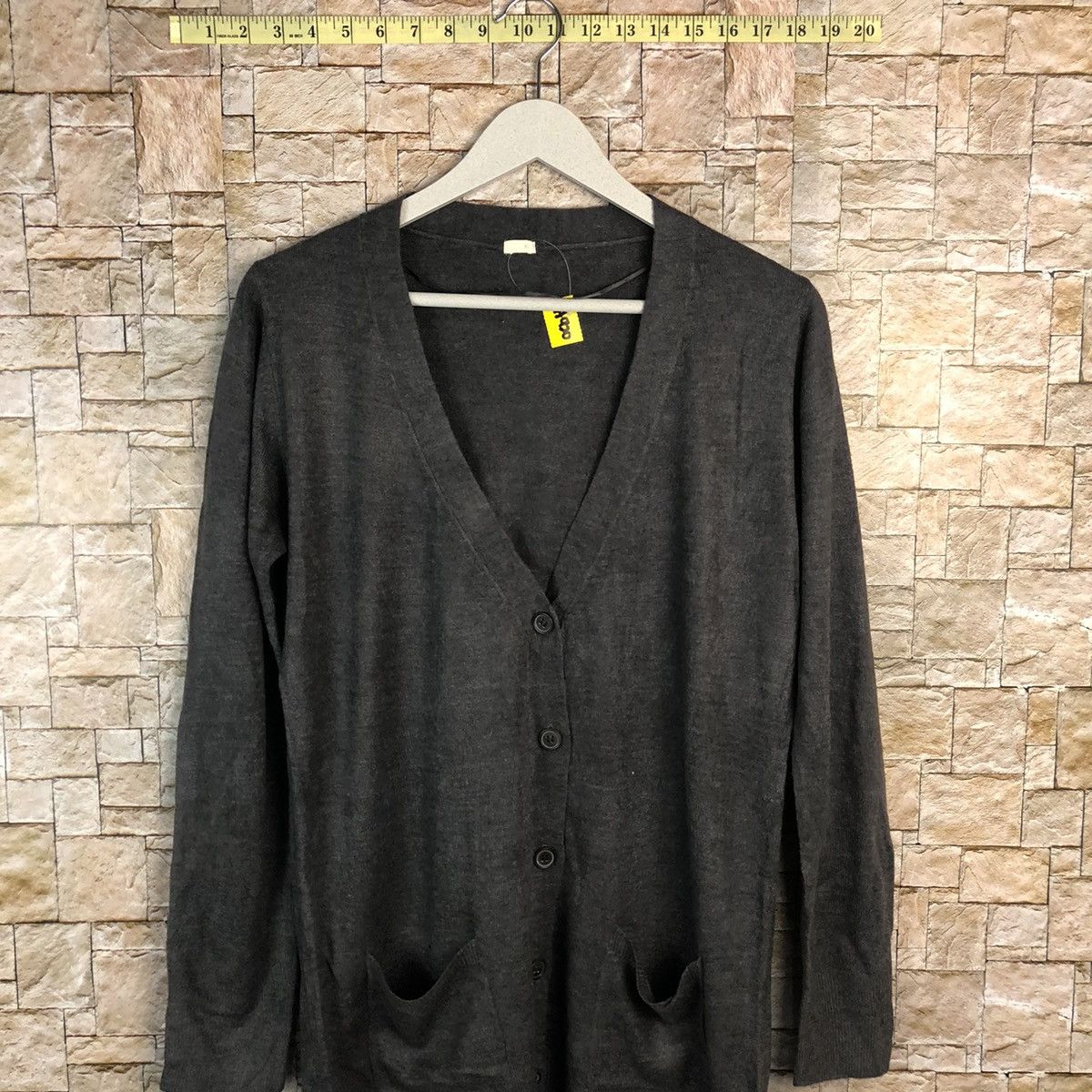GU × Homespun Knitwear GU black Cardigan Knitwear #A923 Size L / US 10 / IT 46 - 2 Thumbnail