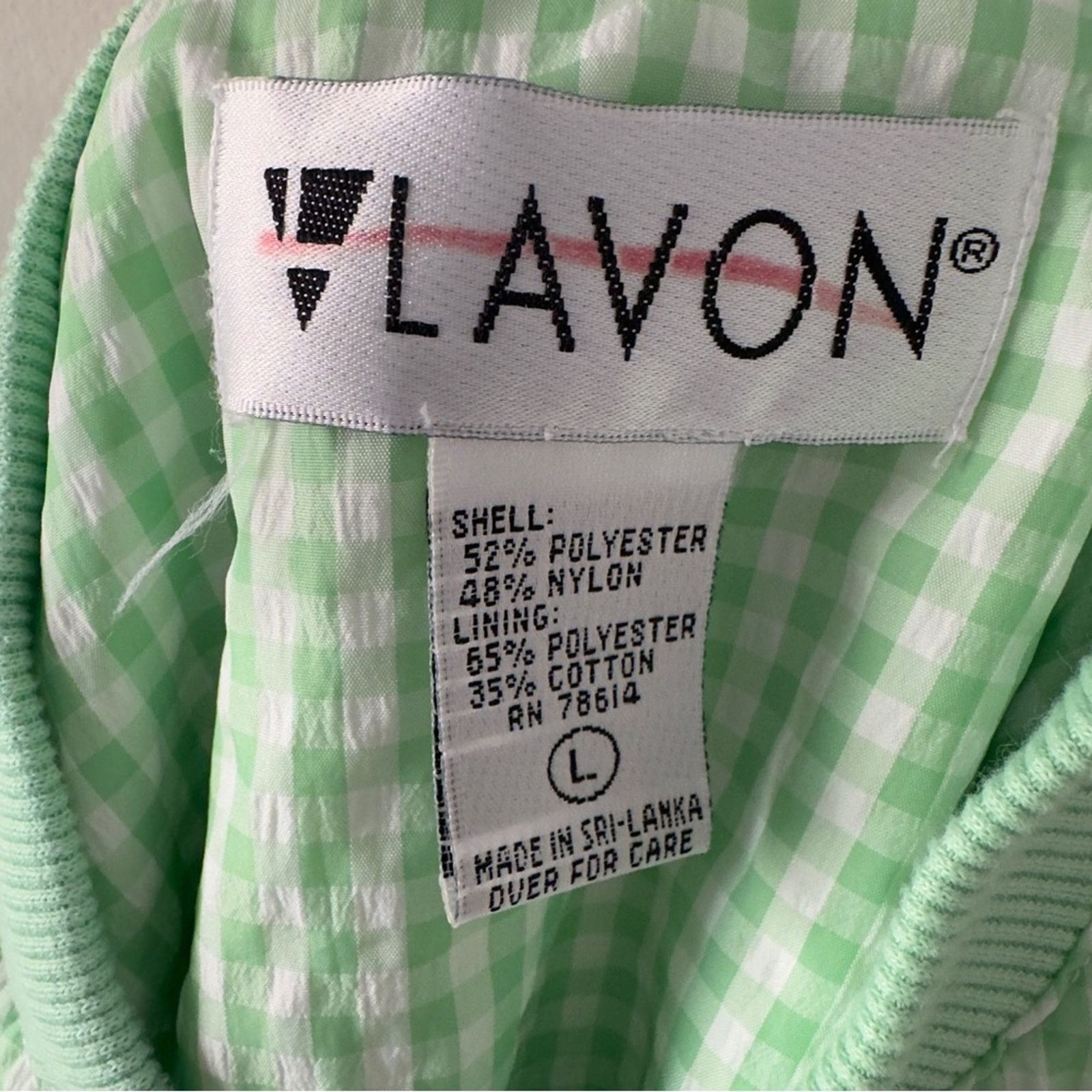 Vintage Vintage 80s Lavon Gingham Full Zip Jacket Shoulder Pads L Size L / US 10 / IT 46 - 10 Thumbnail