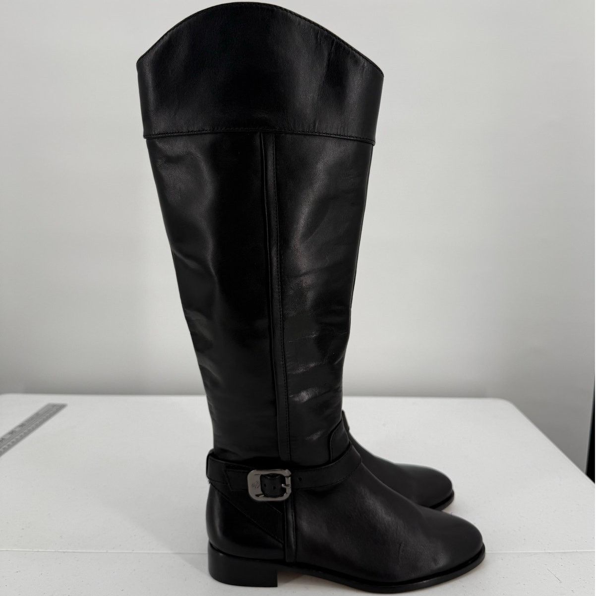 Vince Camuto NWT Vince Camuto Ovarlym Black Leather Knee-High Riding Boot Size US 6.5 / IT 36.5 - 1 Thumbnail