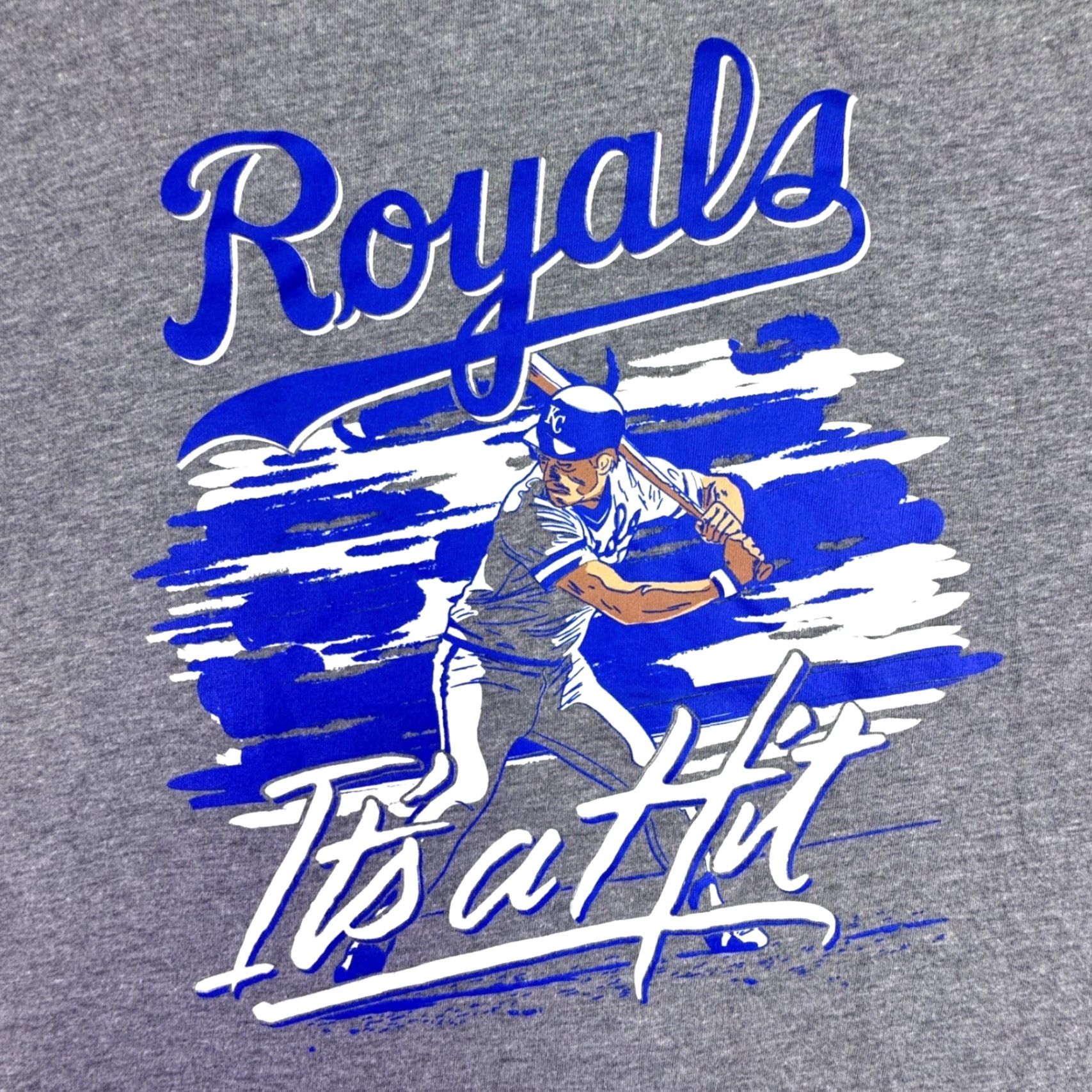 MLB Kansas City Royals Shirt Men's M It's a Hit Graphic Gray KC MLB Baseball Retro KC Royals Sportswear Shirt Mens M Gray Size US M / EU 48-50 / 2 - 2 Thumbnail
