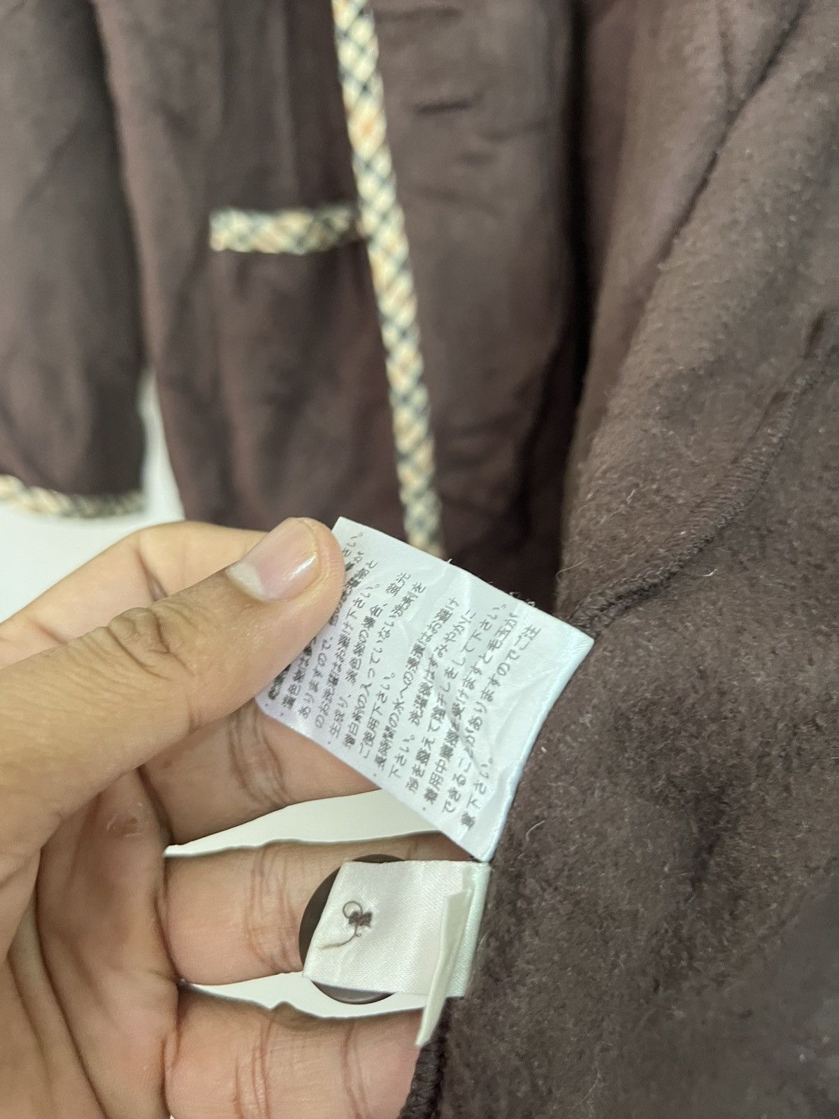 DAKS 💥Vintage 90s DAKS LONDON Monogram Brown Velvet Jackets Size L / US 10 / IT 46 - 11 Thumbnail