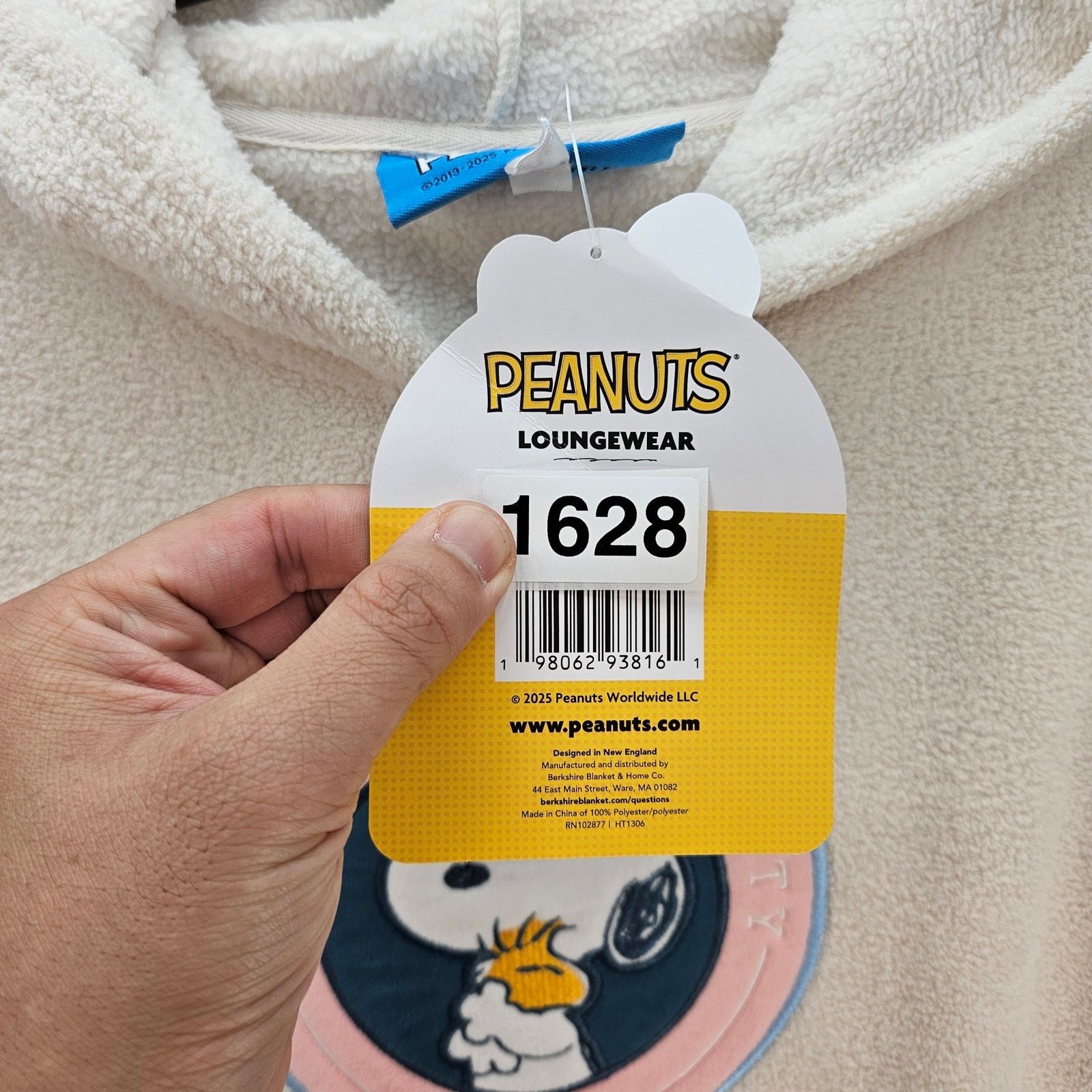 Peanuts PEANUTS X SNOOPY S/M BEIGE TEDDY FLEECE HOODED DRESS BEIGE Size S / US 4 / IT 40 - 6 Thumbnail