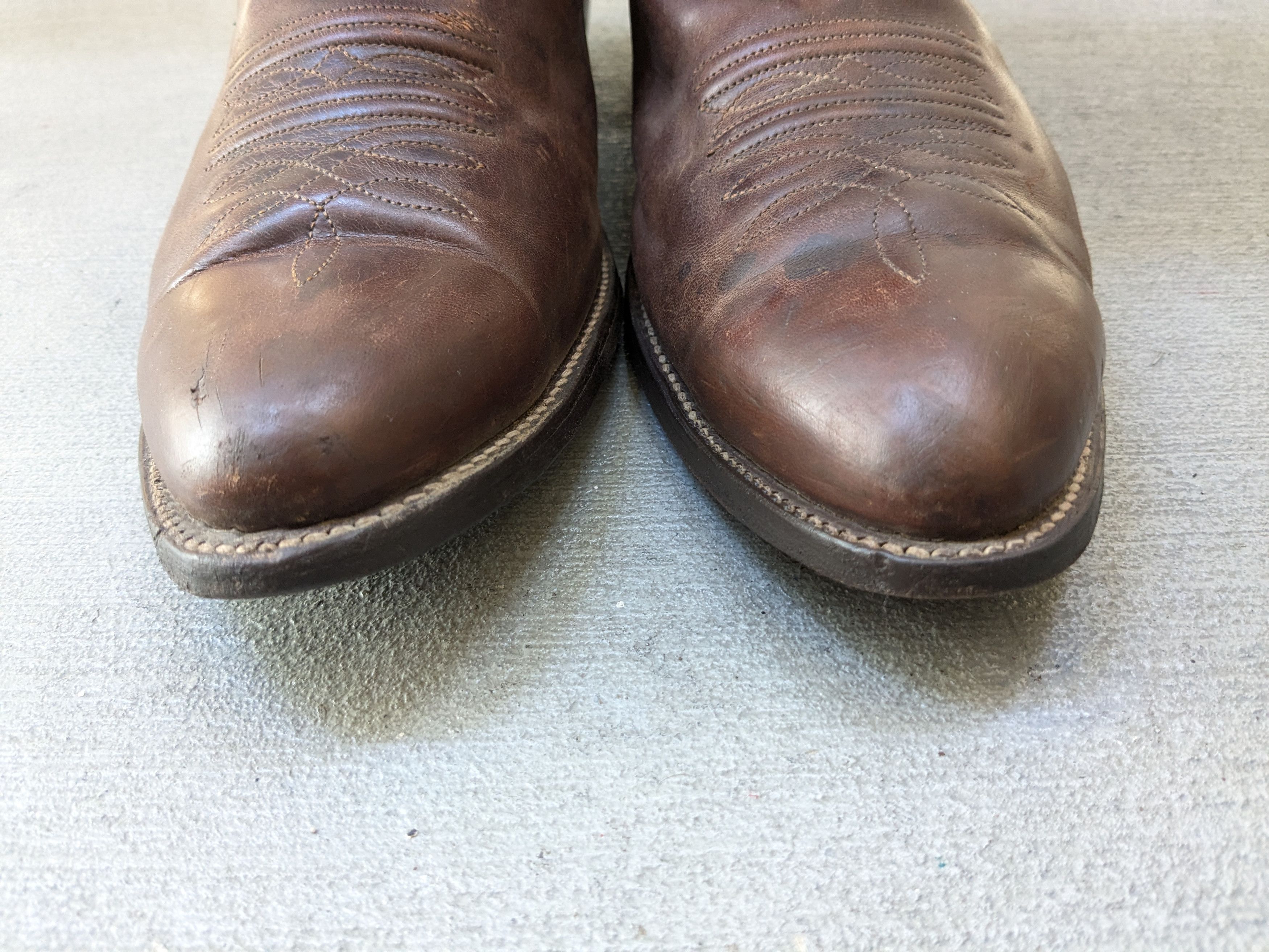 Nocona Boots Nocona Cowboy Boots Brown Leather 11.5 D Botas USA Size US 11.5 / EU 44-45 - 2 Thumbnail