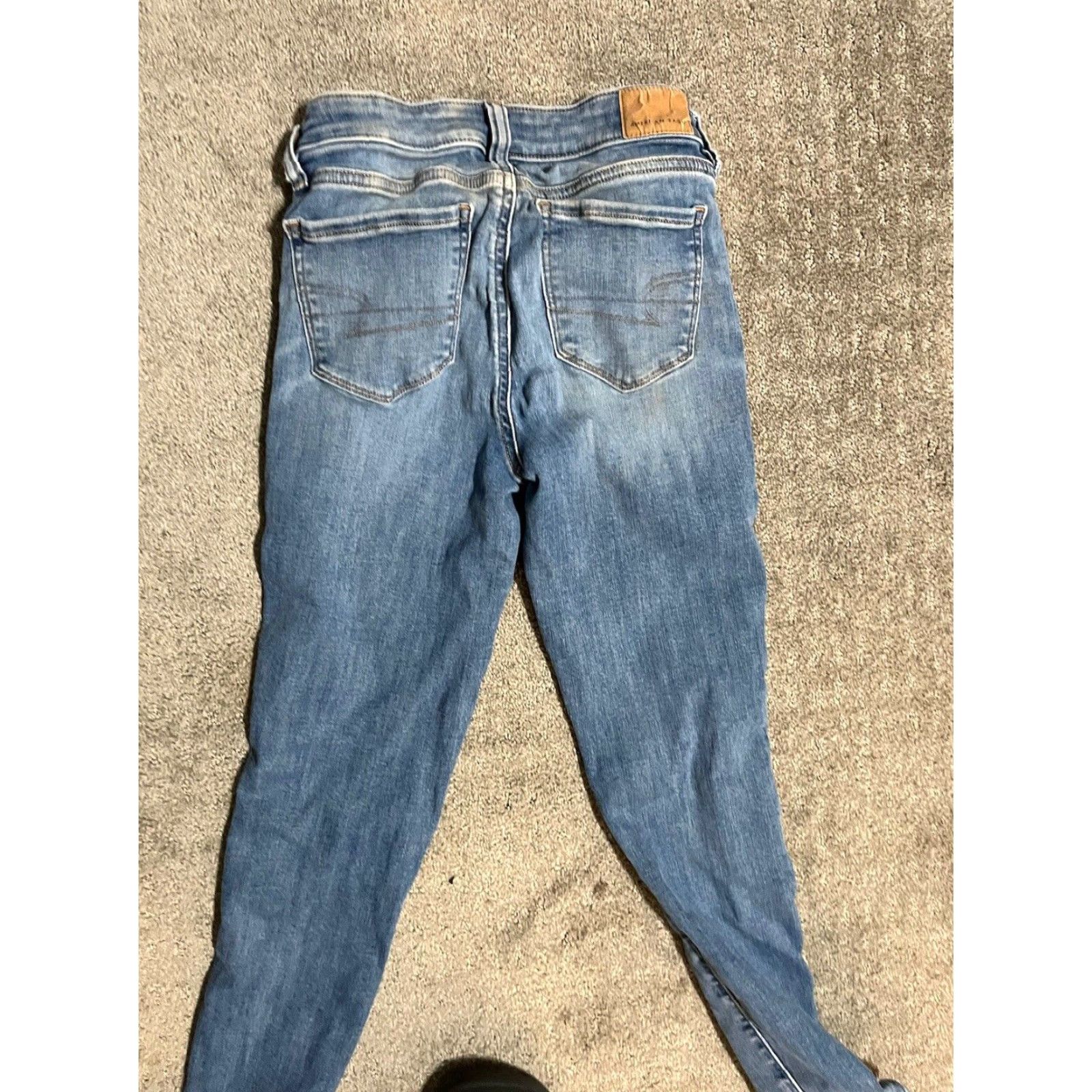 American Eagle Outfitters American Eagle Women's Size 0 Short Highest Rise Jegging Jeans Blue Cotton Ble Size 25" / US 0 / IT 36 - 2 Thumbnail