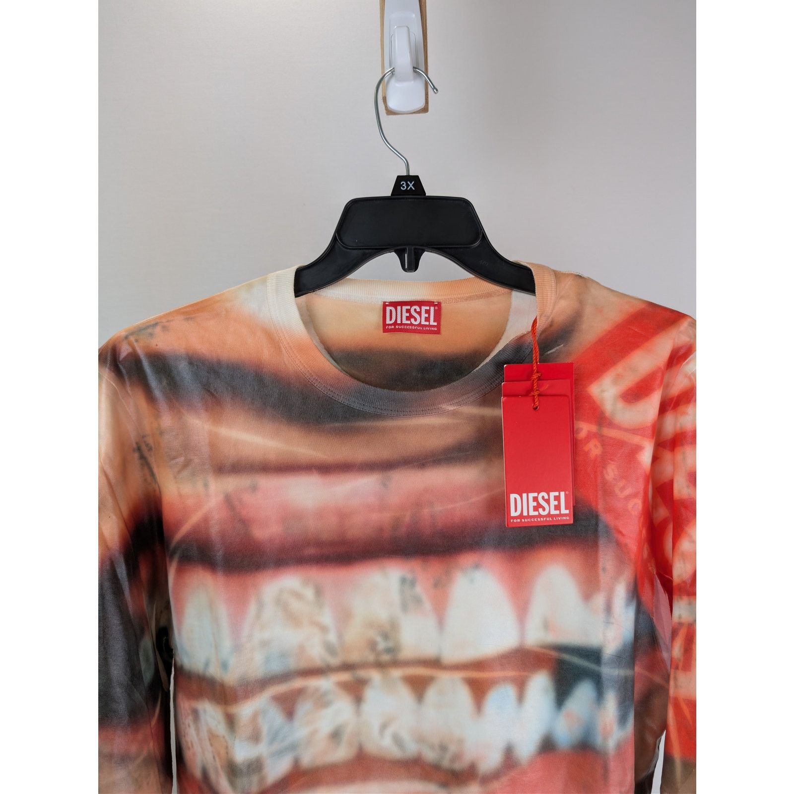 Diesel o1rshd1 T-NIBE-LS Mens Multicolor T-shirt in Multicolor Size US L / EU 52-54 / 3 - 7 Thumbnail
