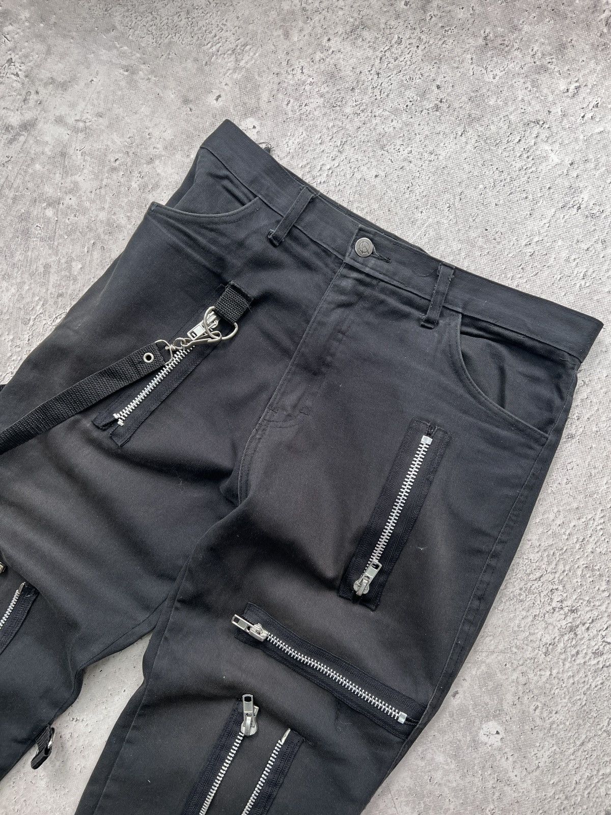 KMRii × Le Grande Bleu (L.G.B.) × Tripp NYC 2000s TRIPP NYC PANTS GOTHIC DENIM BONDAGE Size US 32 / EU 48 - 6 Thumbnail