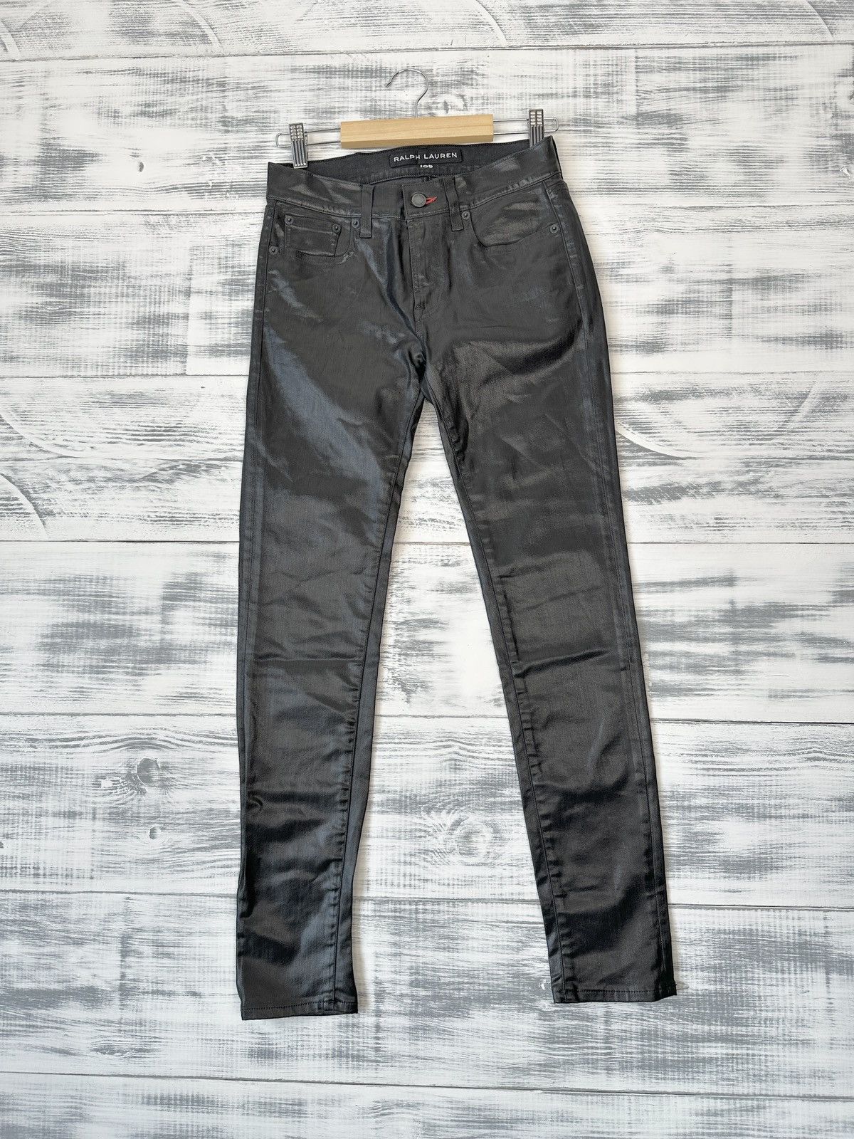Ralph Lauren RALPH LAUREN Black Label Wax Coated Jeans Pants Women’s 27 Size 27" / US 4 / IT 40 - 1 Thumbnail