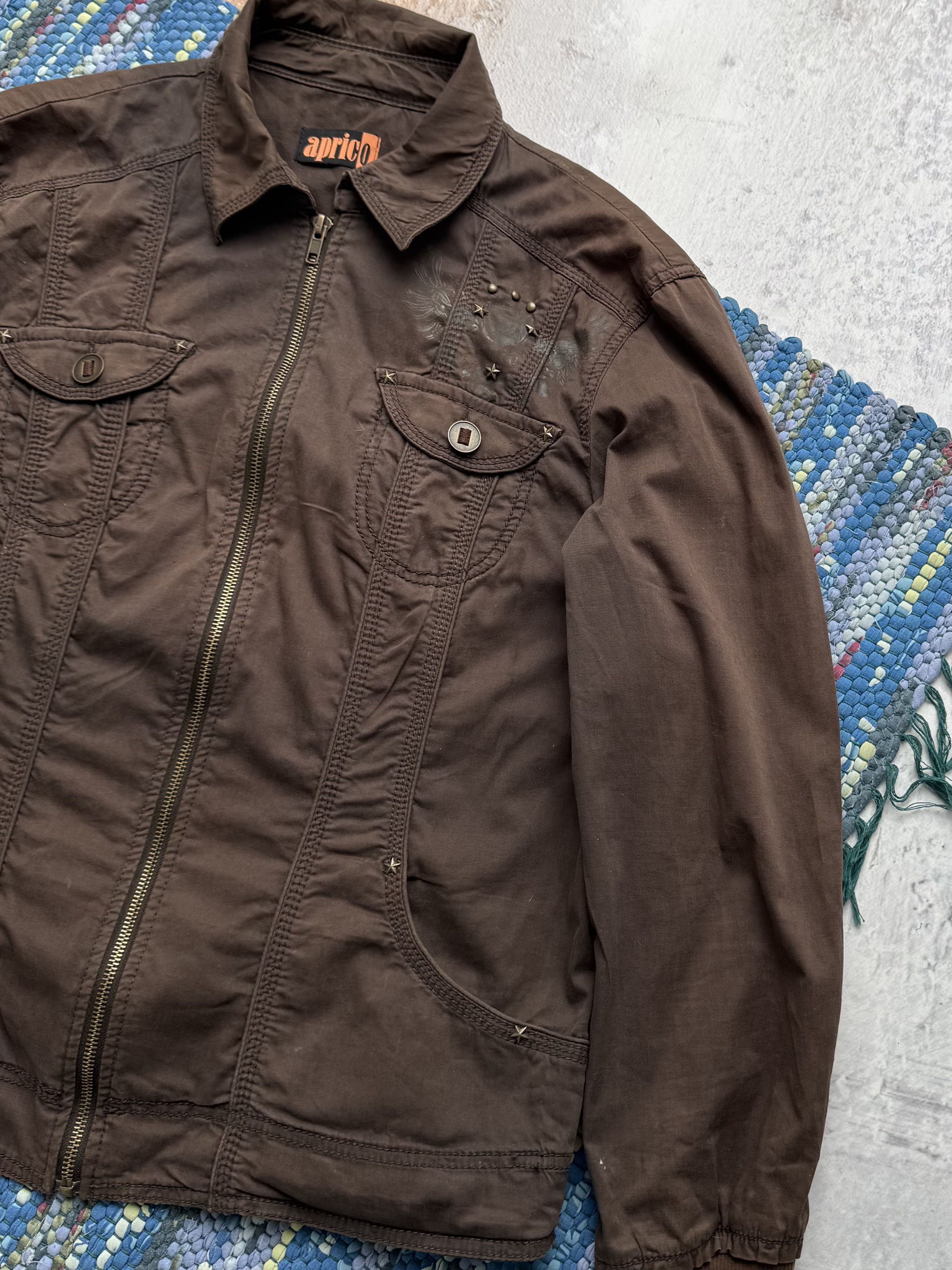 Vintage Vintage Brown Zip Jacket Utility Casual Lightweight Coat Size L / US 10 / IT 46 - 3 Thumbnail