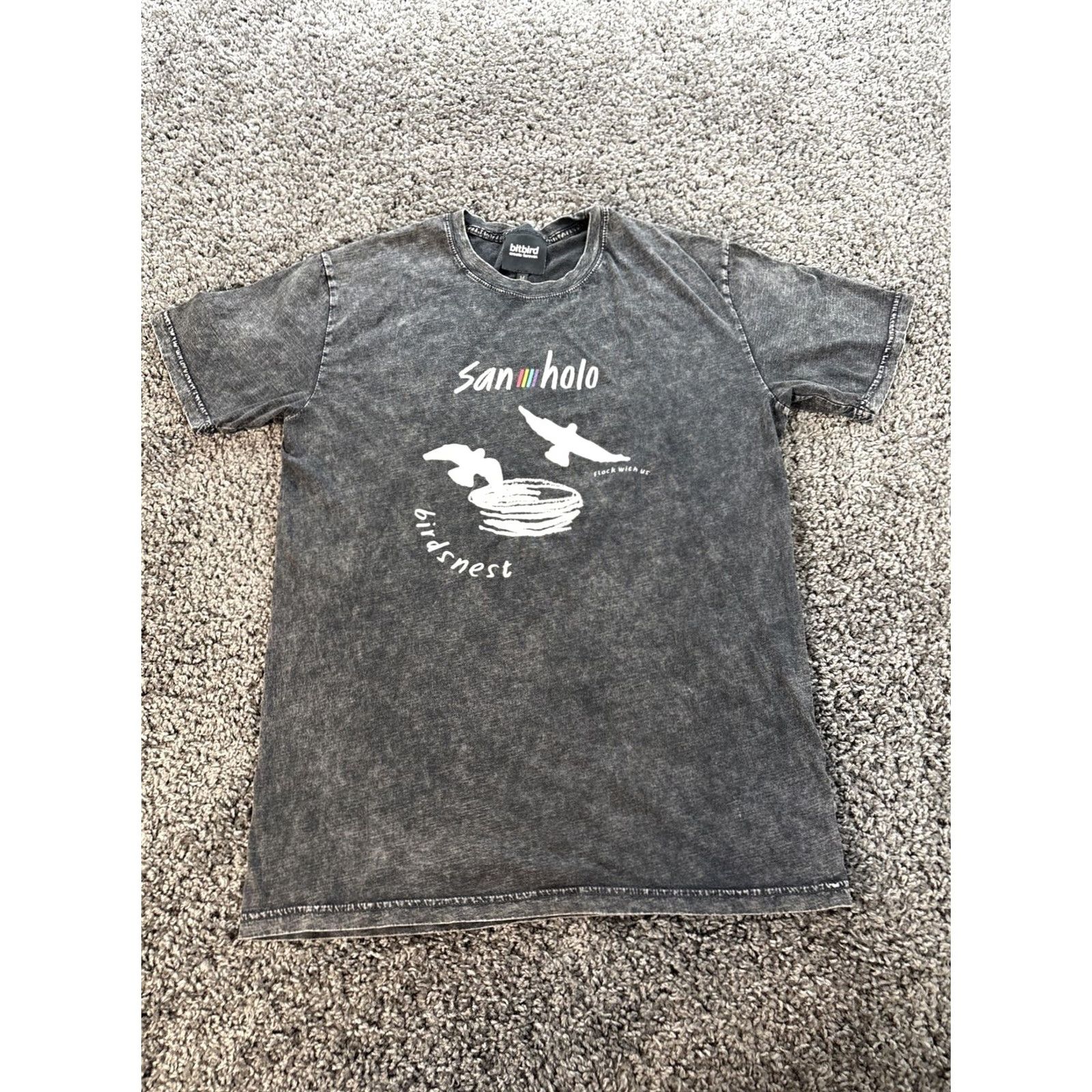 Rainbow Bitbird Create Forever Black San Holo Rainbow Logo T Shirt Unisex M Size Mens Rainbow Graphic Size US M / EU 48-50 / 2 - 2 Thumbnail