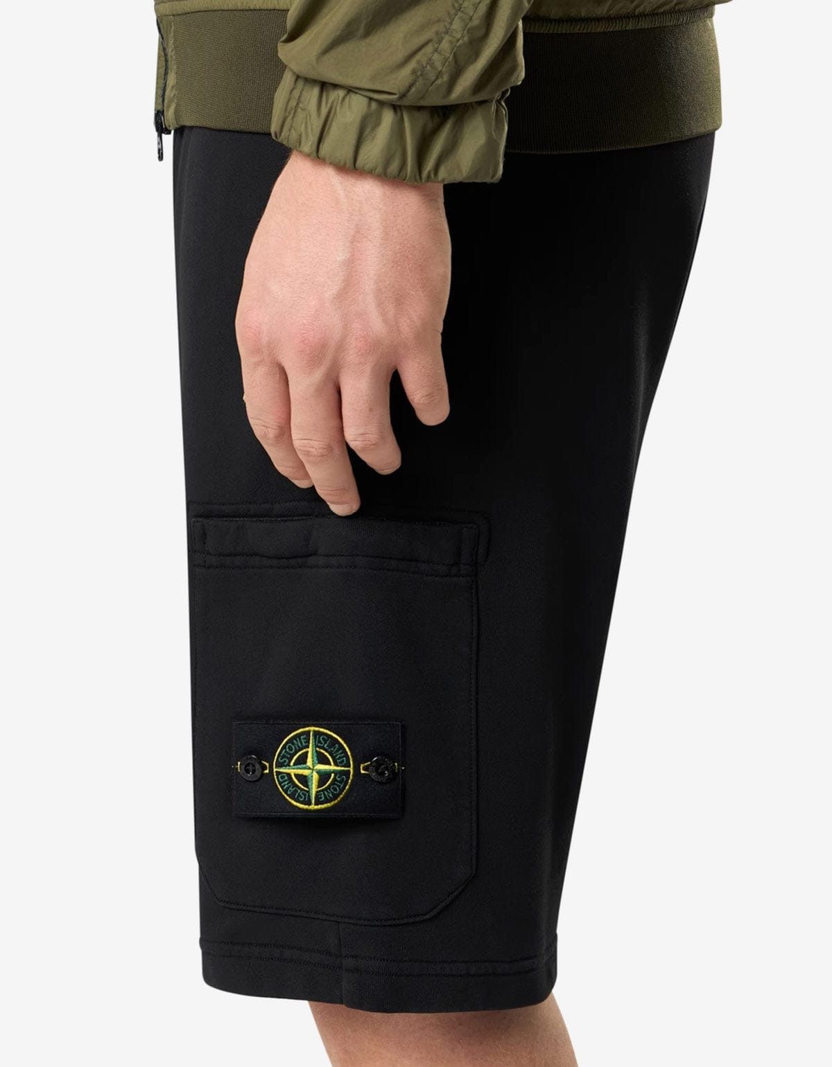 Stone Island Stone Island Black Organic Cotton Sweat Shorts Size US 30 / EU 46 - 2 Thumbnail