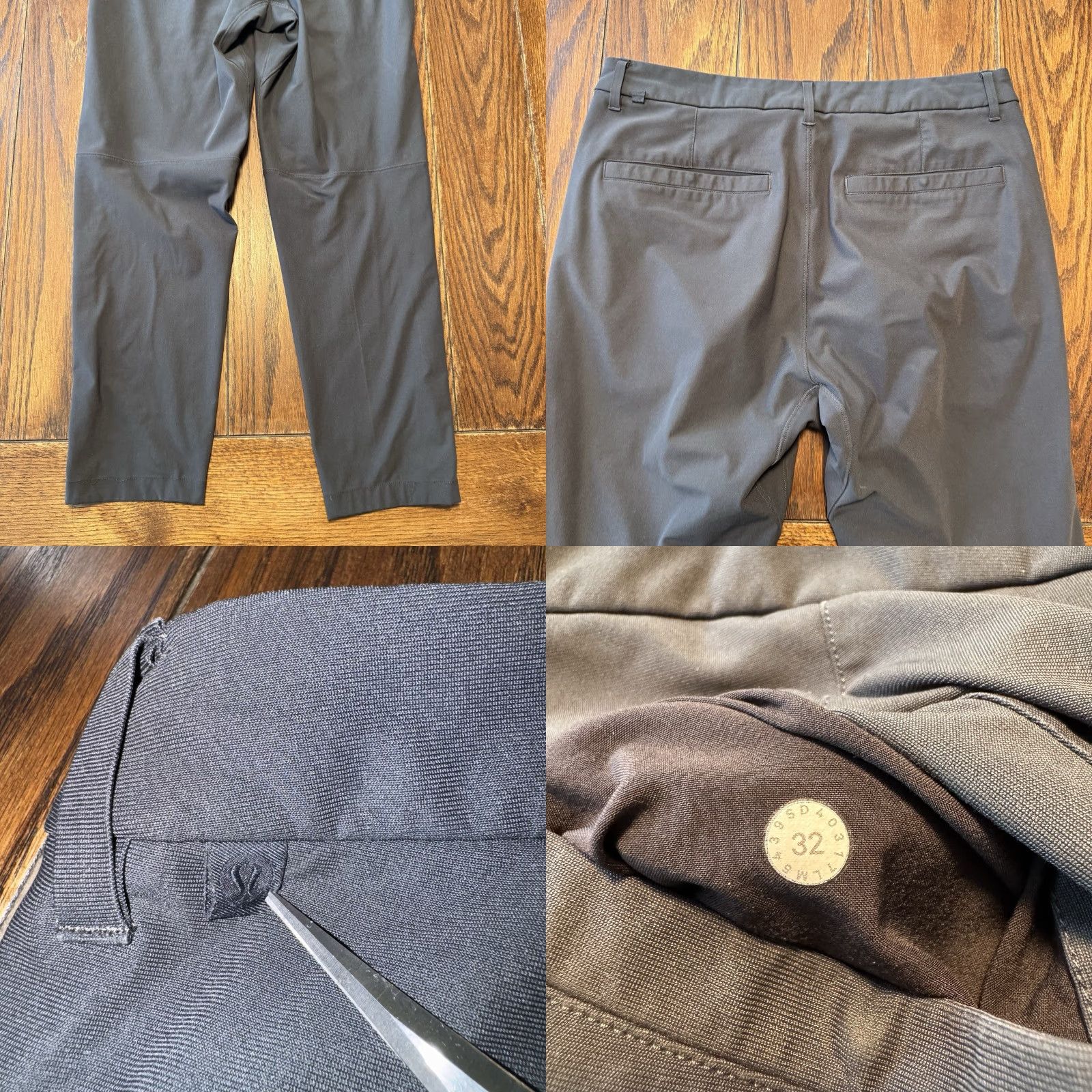Lululemon Lululemon Men's Gray Pants Regular 32 Inseam 28 Stretch Zip Pocket Cotton Polyester Elastane Pants Sports Activewear Size US 32 / EU 48 - 8 Thumbnail
