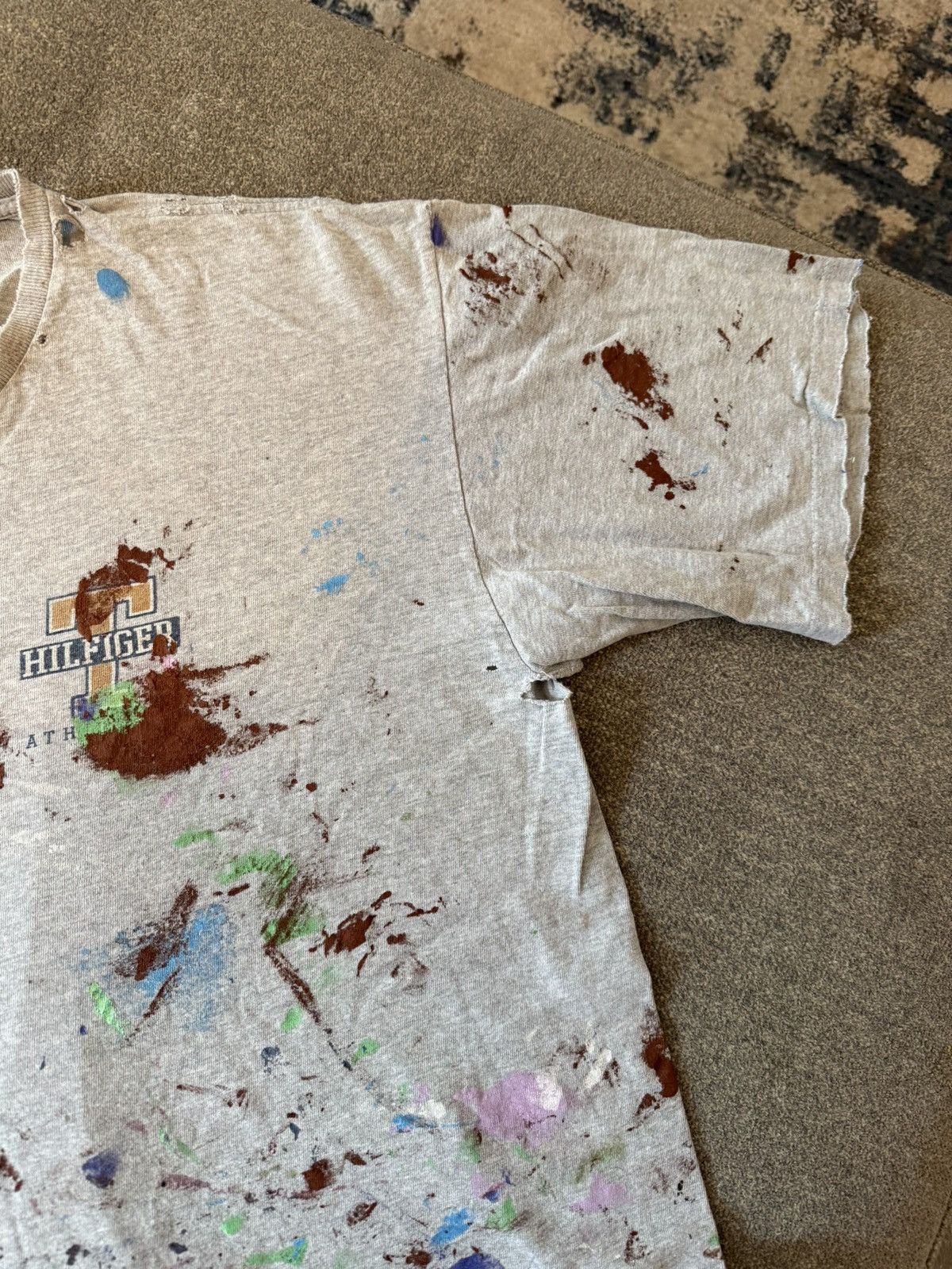 Tommy Hilfiger Vtg Tommy Hilfiger Athletics Short Sleeve T Shirt Size US XL / EU 56 / 4 - 6 Thumbnail