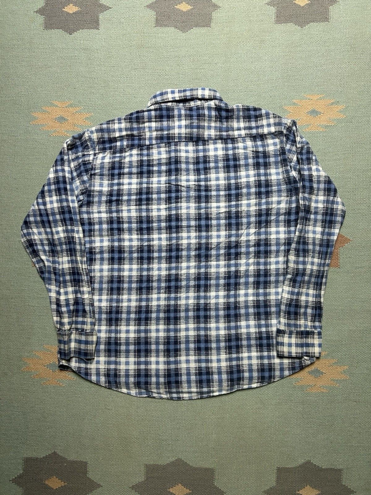 Vintage VTG 80s flannel shirt brushed cotton distre soft plaid large Size US L / EU 52-54 / 3 - 2 Thumbnail