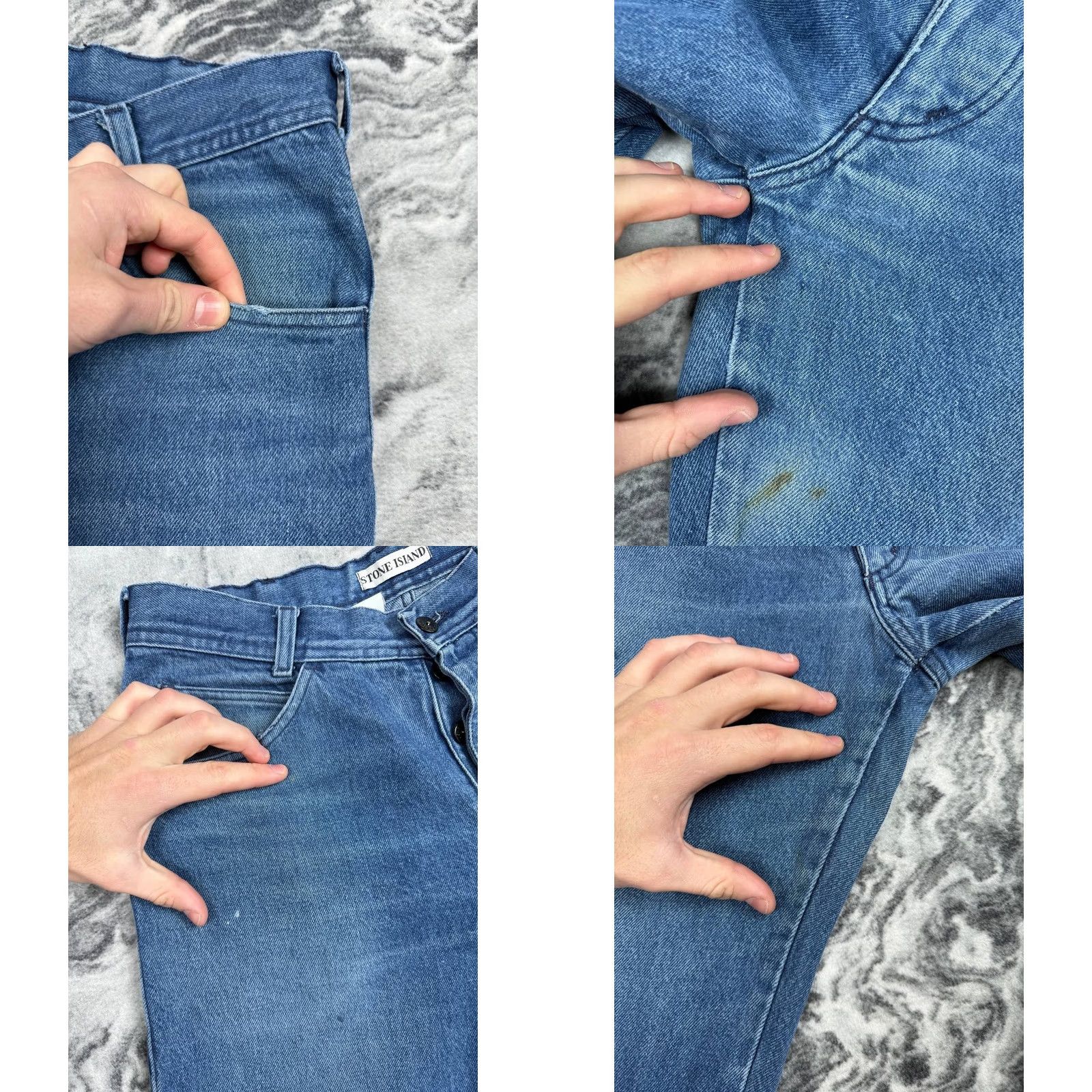 Stone Island VINTAGE Stone Island Denim Baggy Jeans 90s Archive Men Size 48 Blue Stone Island Jeans 90s Mens Jeans Regular 5-Pocket Design Inseam 30 in Size US 32 / EU 48 - 9 Thumbnail