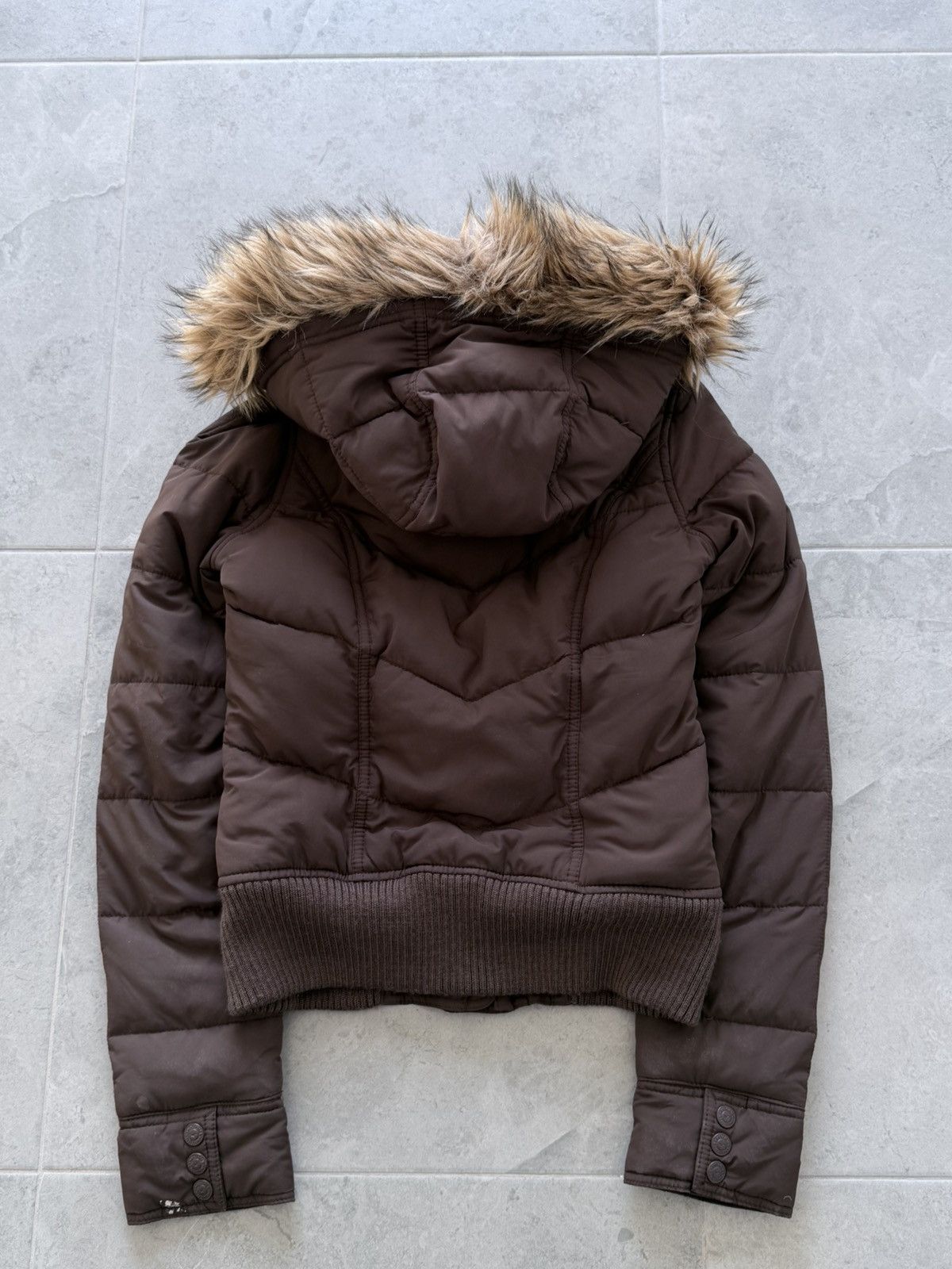 Hollister 2000s Y2K Hollister Hysteric Glamour Style Fur Hood Jacket Size US S / EU 44-46 / 1 - 3 Thumbnail
