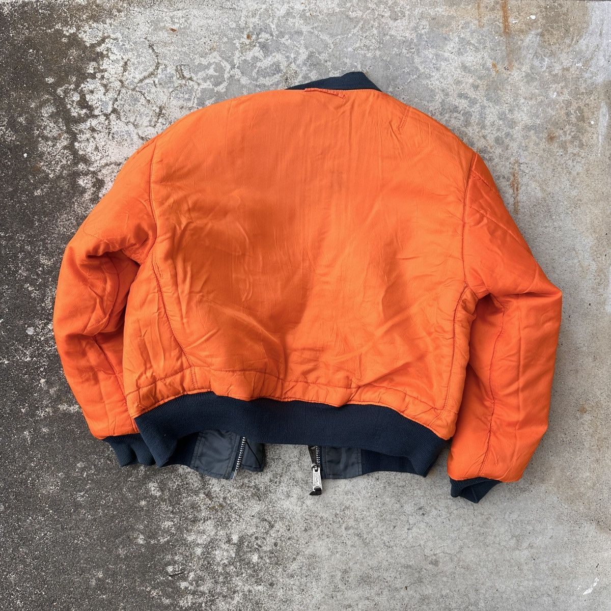 Alpha Industries Reversible 90s MA-1 Bomber jkt US army navy military usa Size US L / EU 52-54 / 3 - 4 Thumbnail