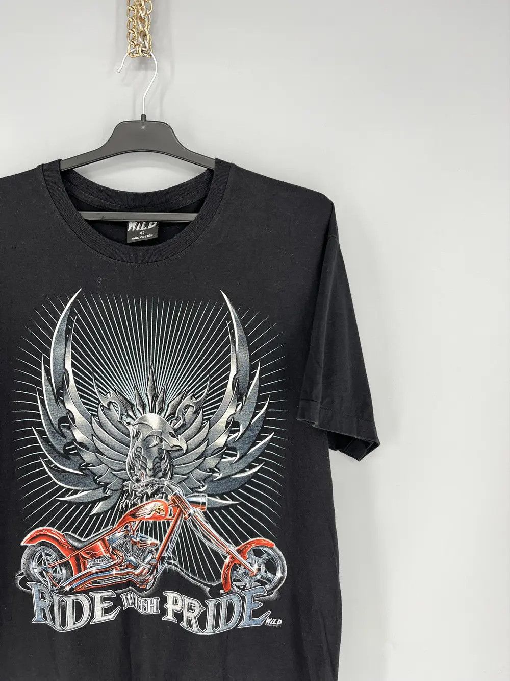 Band Tees × Vintage Vintage Bay Biker Ride With Pride Motobike Chopper Wild Size US L / EU 52-54 / 3 - 5 Thumbnail