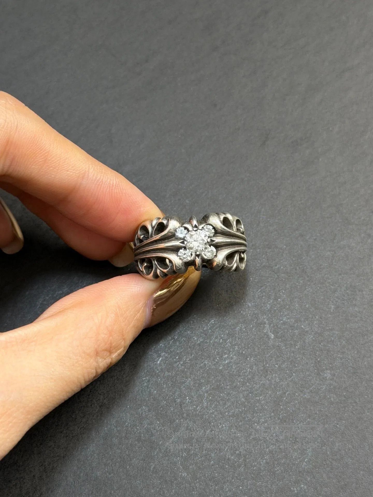 Chrome Hearts Chrome Hearts K&T Five Diamond Ring. Size ONE SIZE - 1 Thumbnail