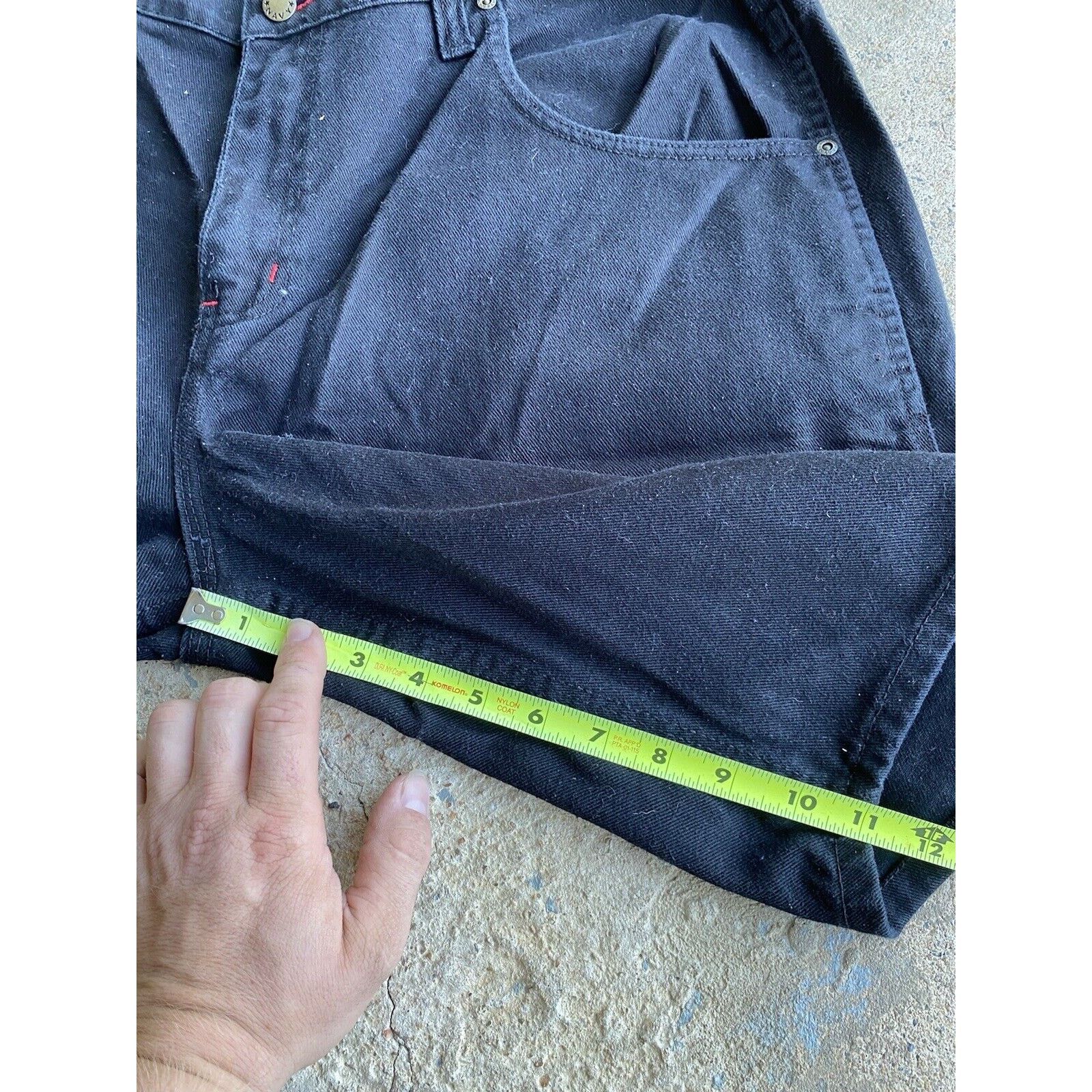 JNCO Vintage Y2K Baggy Army Navy Carpenter Black Jort Jean Shorts Size US 40 / EU 56 - 14 Thumbnail