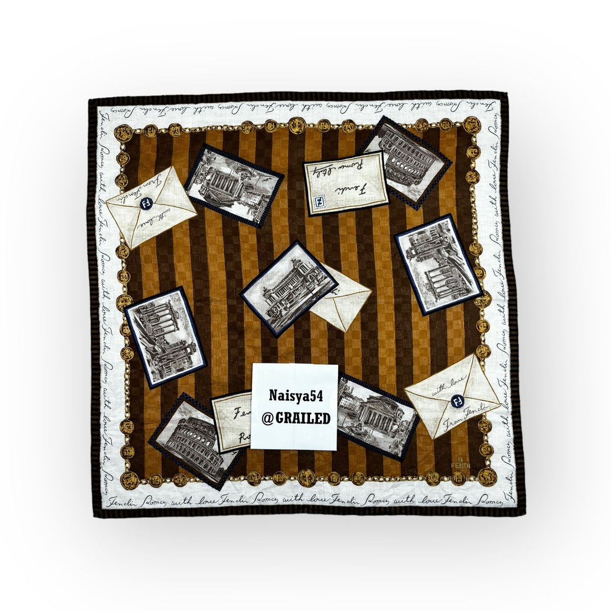 Fendi Fendi Handkerchief Neckerchief Bandana Pocketsquare Size ONE SIZE - 3 Thumbnail