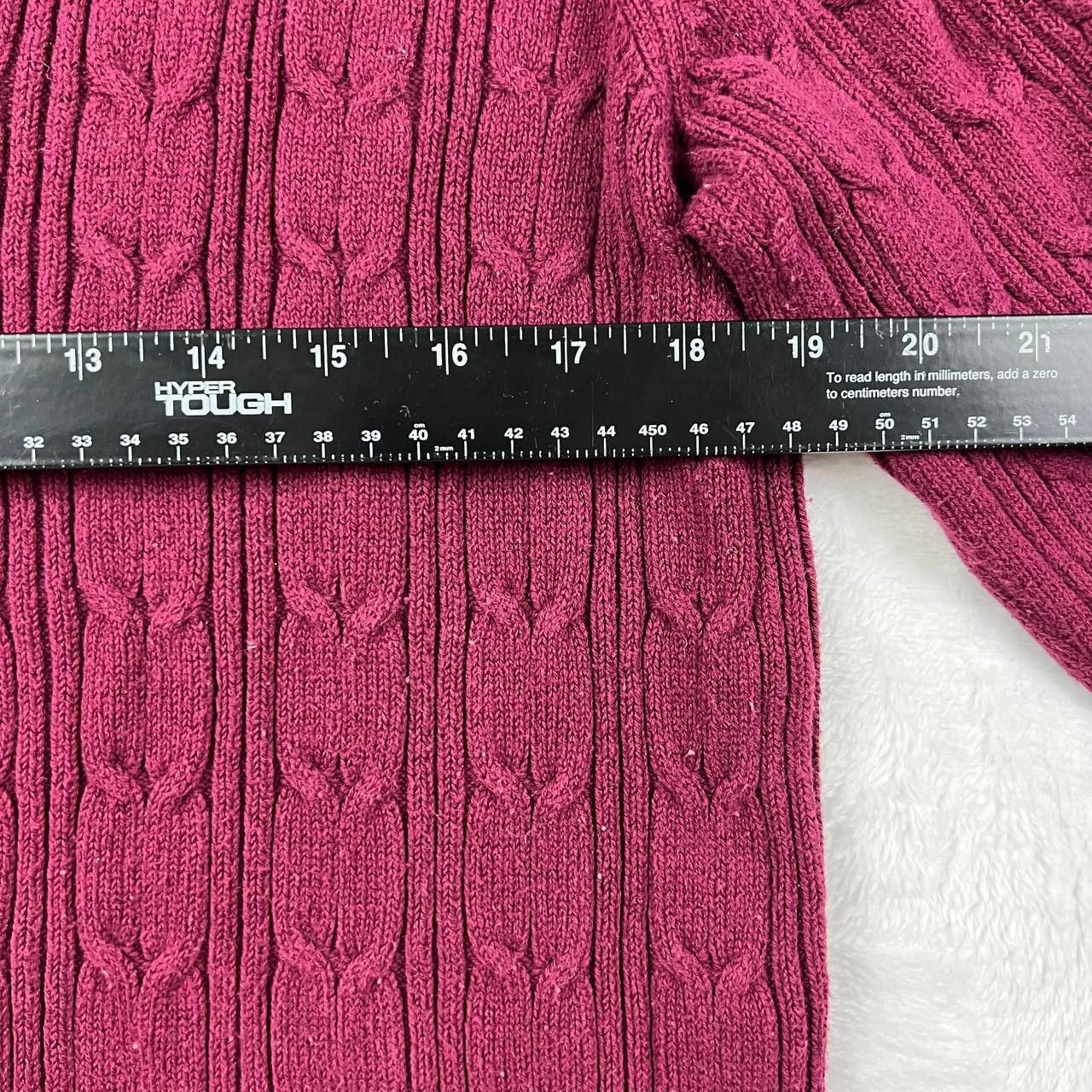St. Johns Bay St John's Bay XL Pullover Sweater V-Neck Red Women Cotton Size XL / US 12-14 / IT 48-50 - 5 Thumbnail