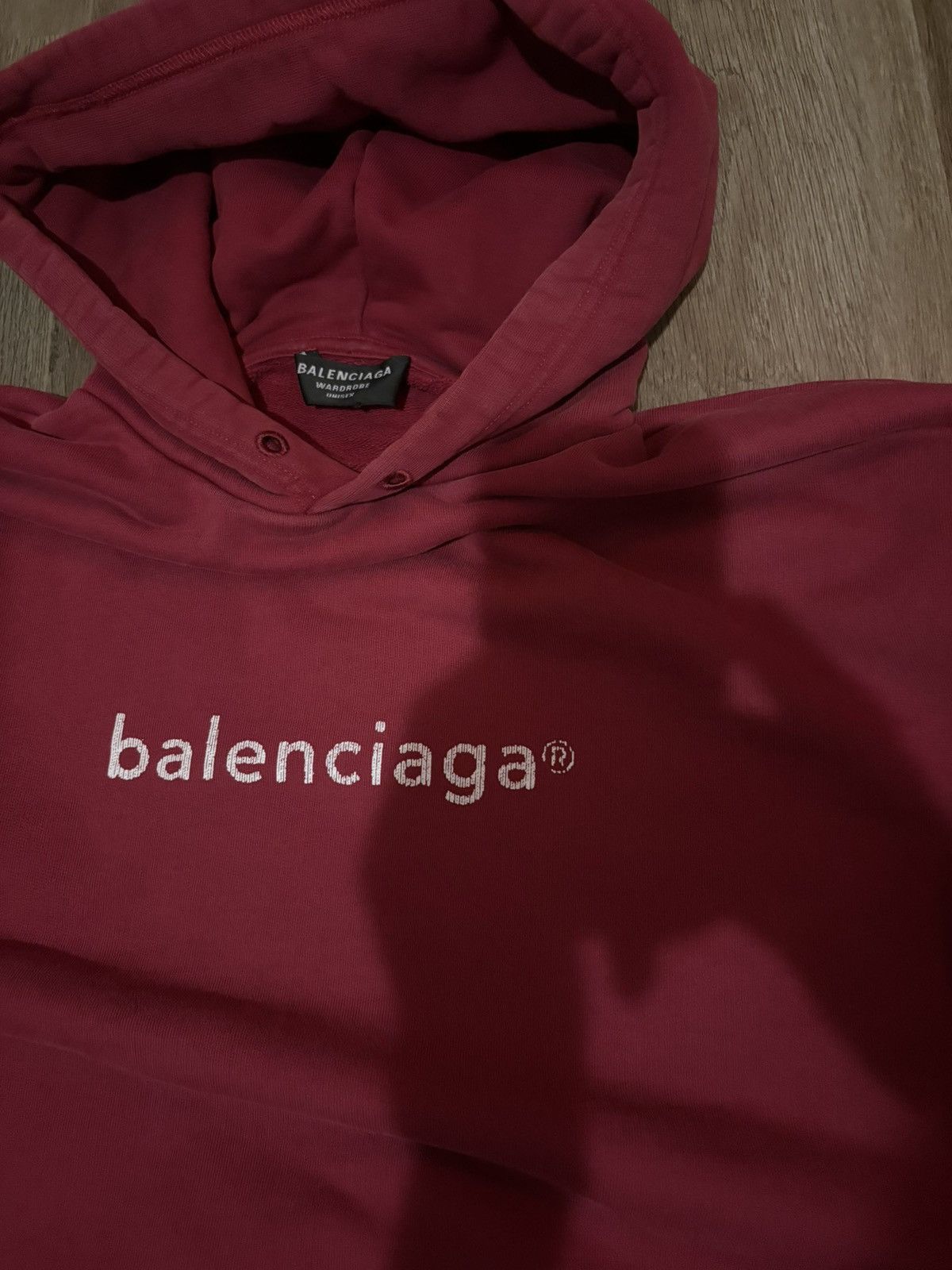 Balenci red hoodie