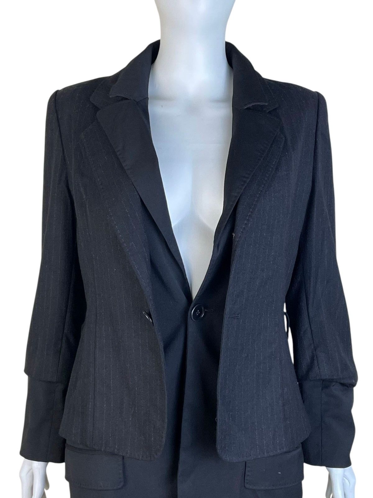 A.F. Vandevorst FW08 A.F. Vandevorst Layered Hybrid Tailored Jacket Size XS / US 0-2 / IT 36-38 - 4 Thumbnail