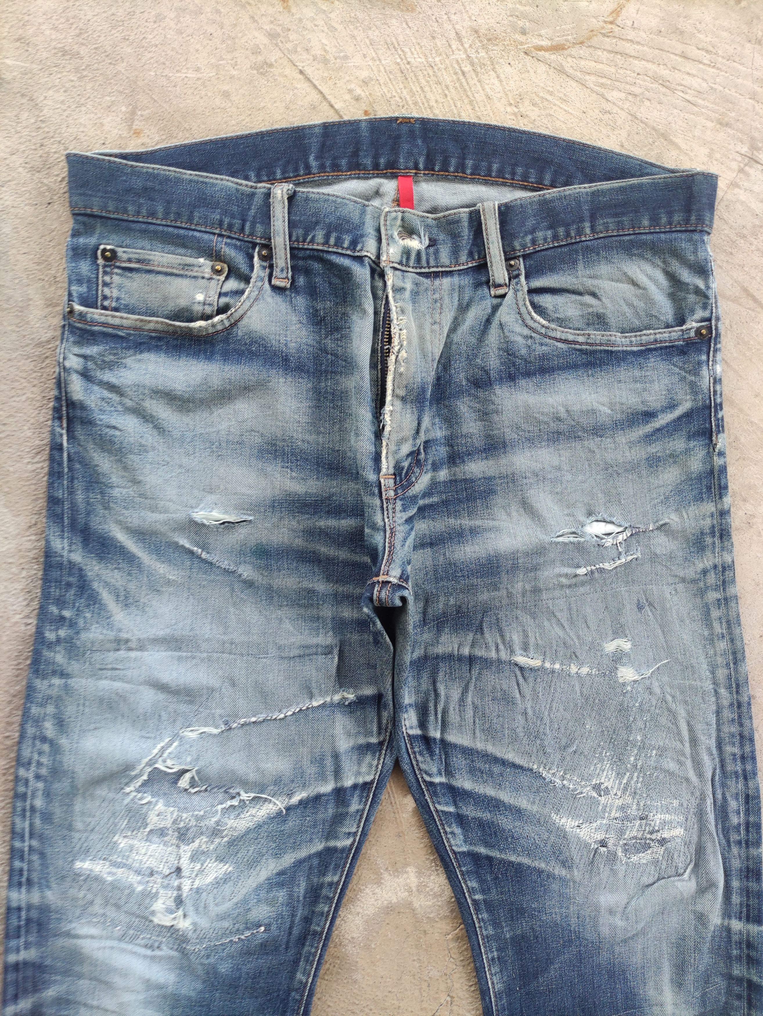 Japanese Brand Vintage Japanese Jean Distressed Faded Denim W36 Size US 36 / EU 52 - 3 Thumbnail