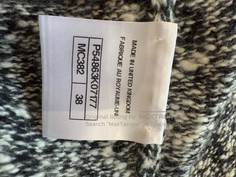 Chanel Chanel V-neck four-pocket black and white blended cashmere Size XS / US 0-2 / IT 36-38 - 6 Thumbnail