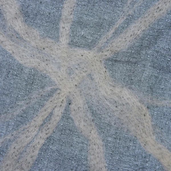 Yohji Yamamoto Discord yohji yamamoto/Silk wool embroidered scarf Size ONE SIZE - 6 Thumbnail