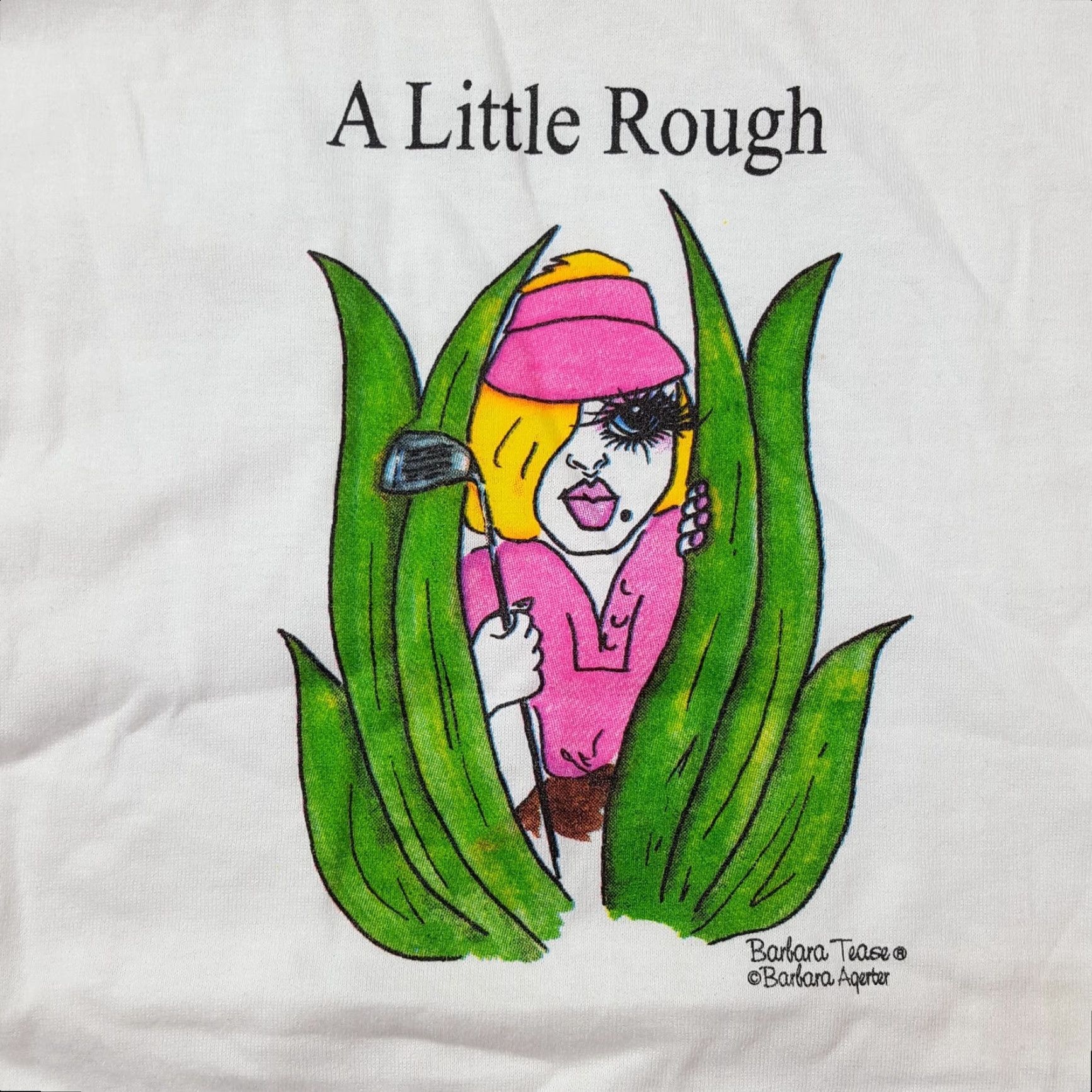 Fruit Of The Loom VINTAGE Fruit of the Loom T-Shirt White Short Sleeve Womens Size L 90s Golf Cartoon Retro Top Casual Cotton Cotton Blend Crew Neck Top Size L / US 10 / IT 46 - 3 Thumbnail