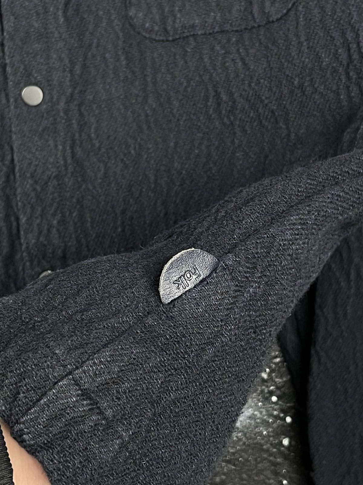 Folk Folk Assembly In Navy Texture Overshirt Jacket Men’s Size 2 Size US M / EU 48-50 / 2 - 9 Thumbnail