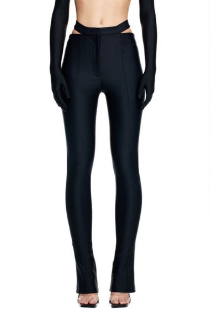 Mugler Mugler x H&M Flared Cut Out Jersey Pants Size 32" / US 10 / IT 46 - 3 Thumbnail